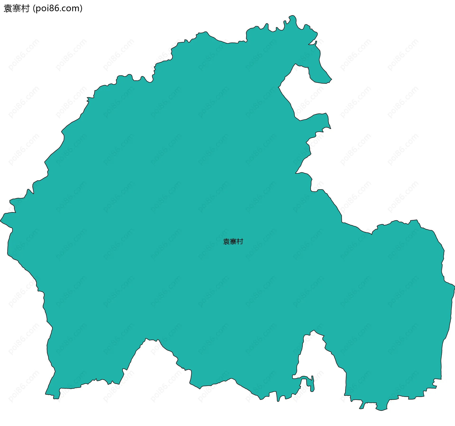 袁寨村边界地图