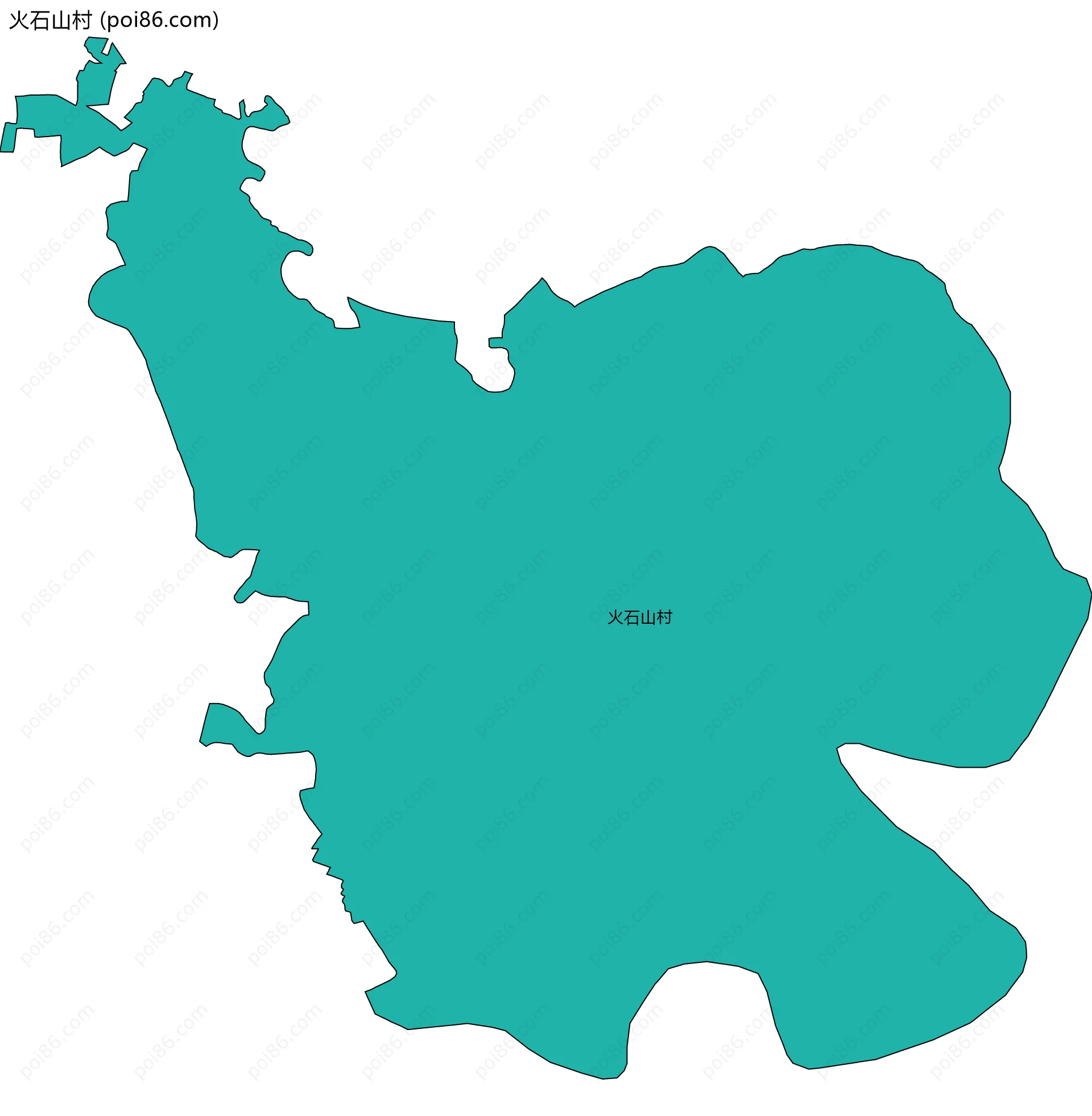 火石山村边界地图