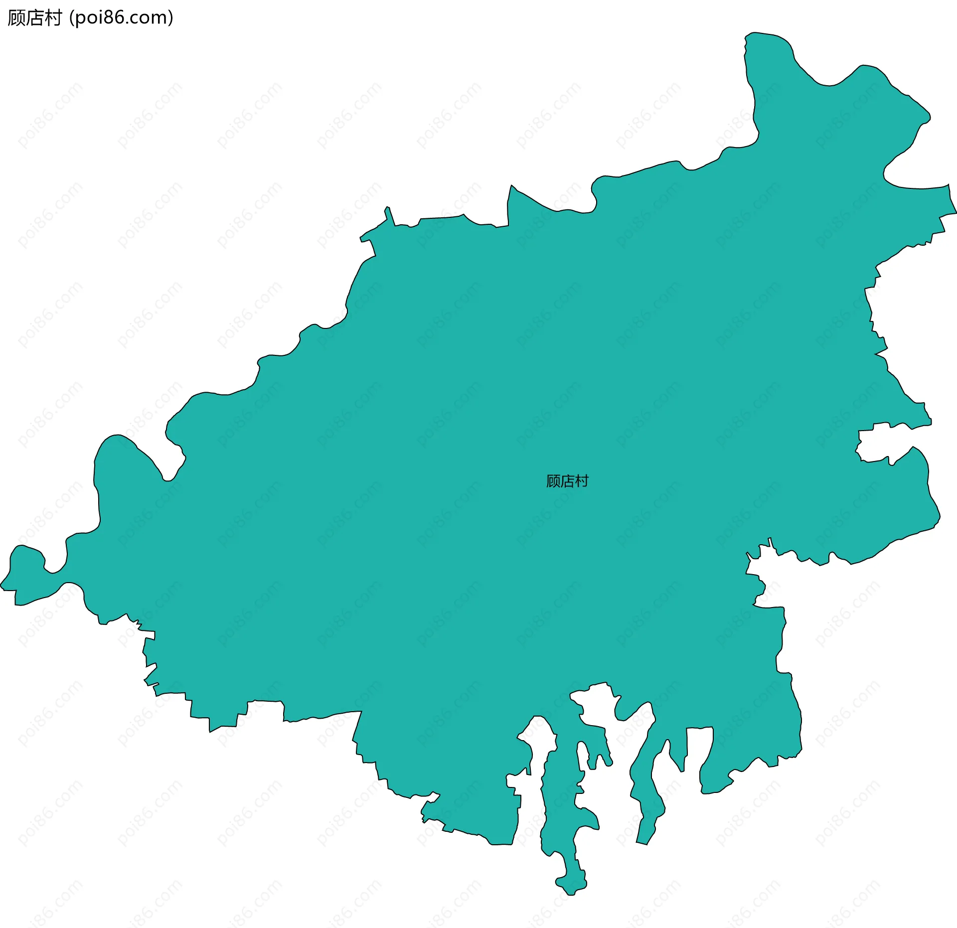 顾店村边界地图