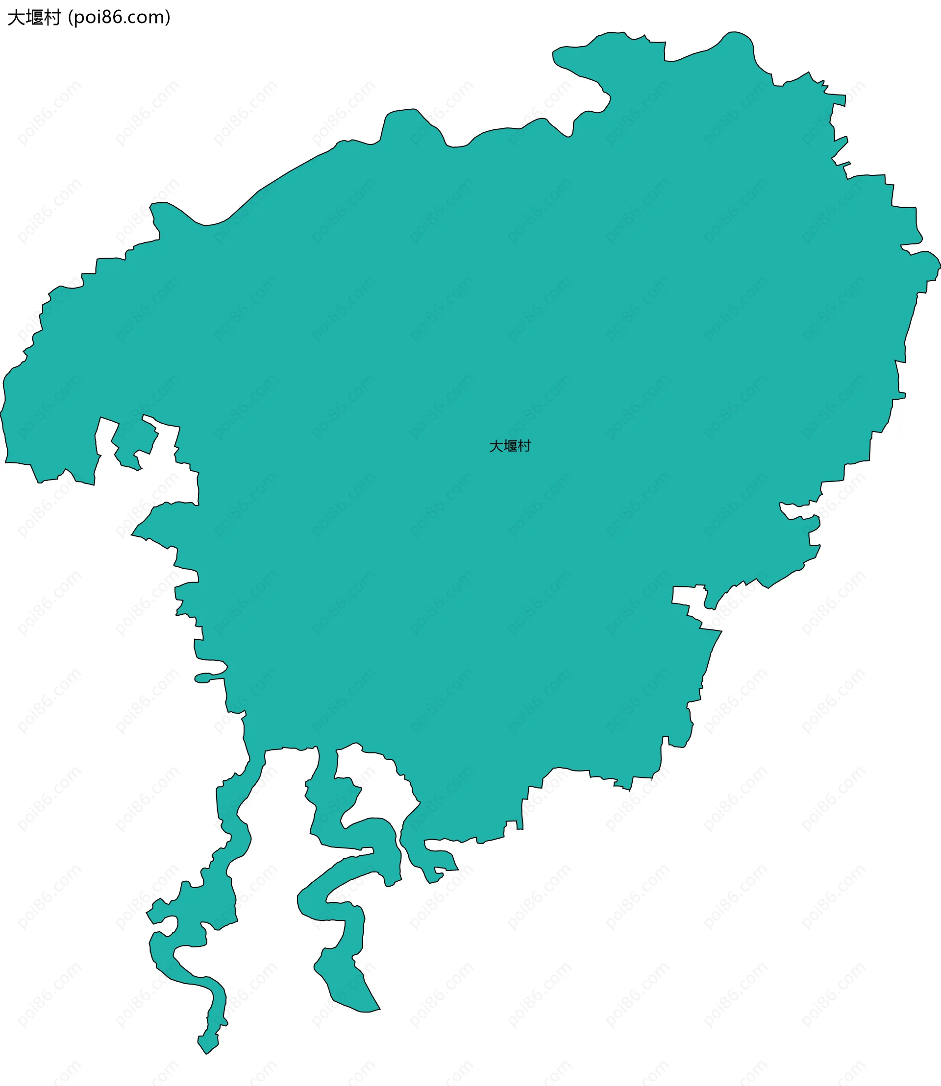 大堰村边界地图