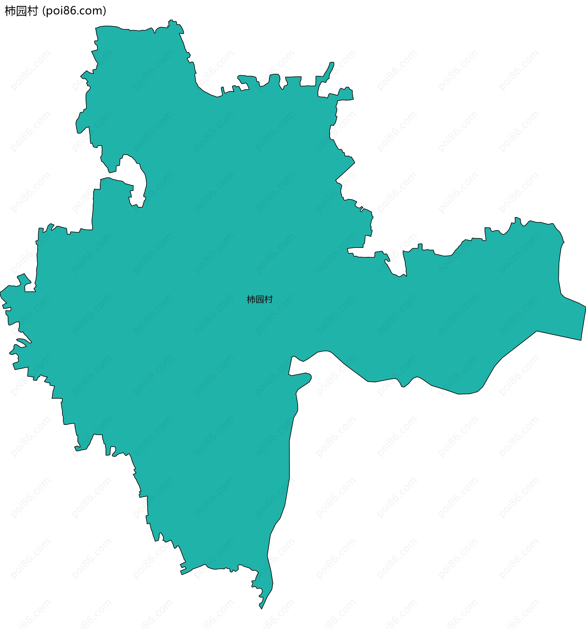 柿园村边界地图