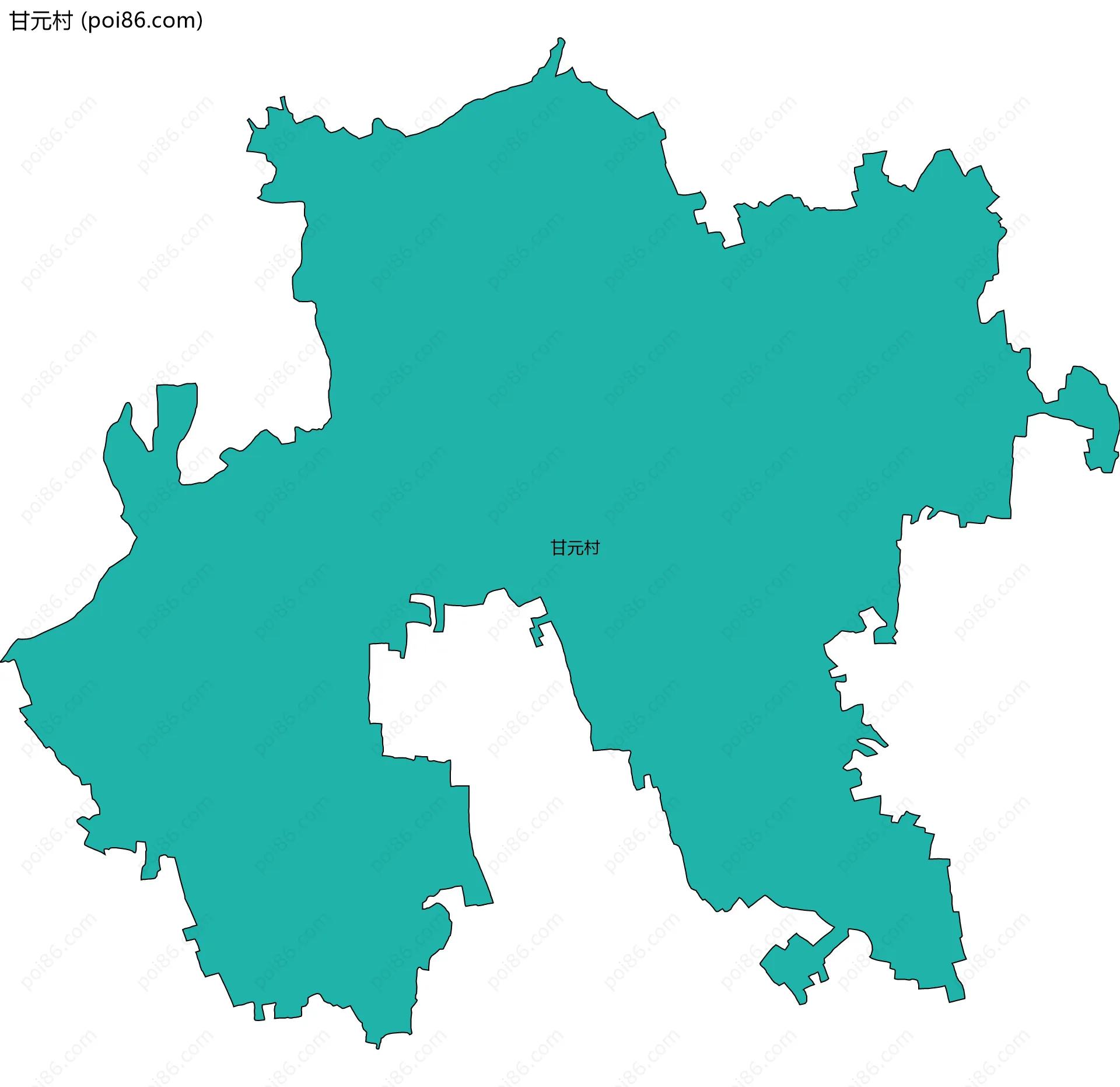甘元村边界地图