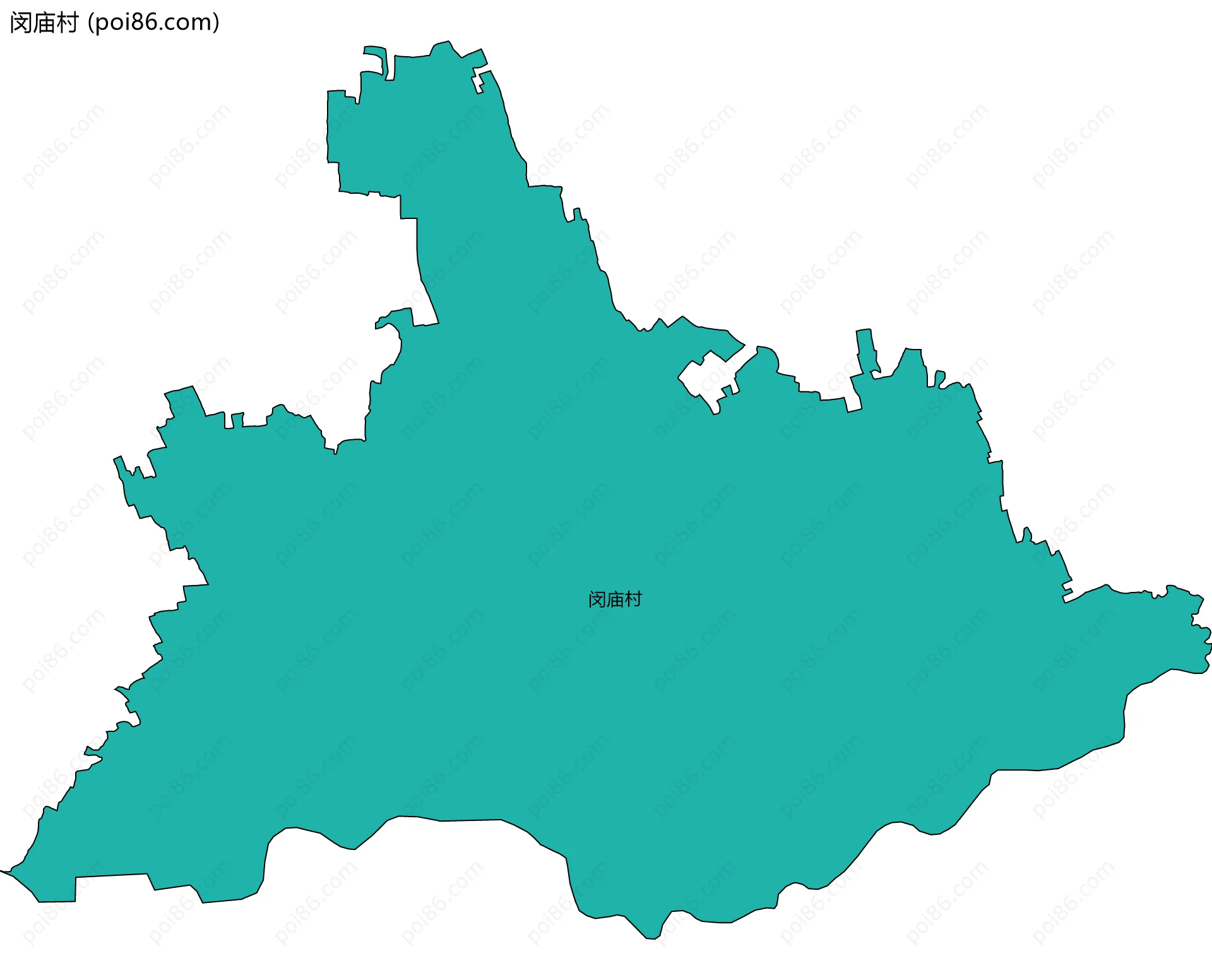 闵庙村边界地图