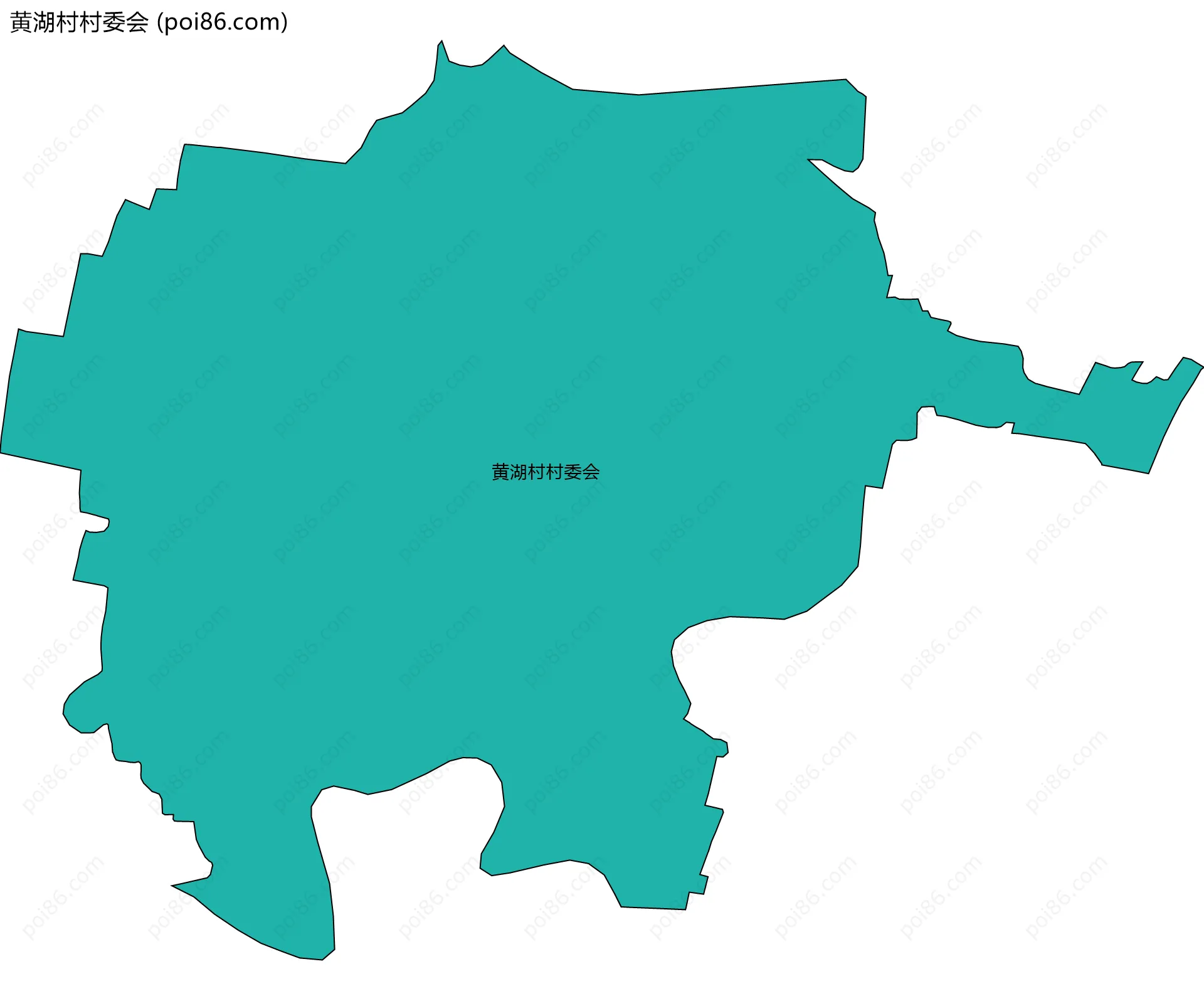 黄湖村村委会边界地图