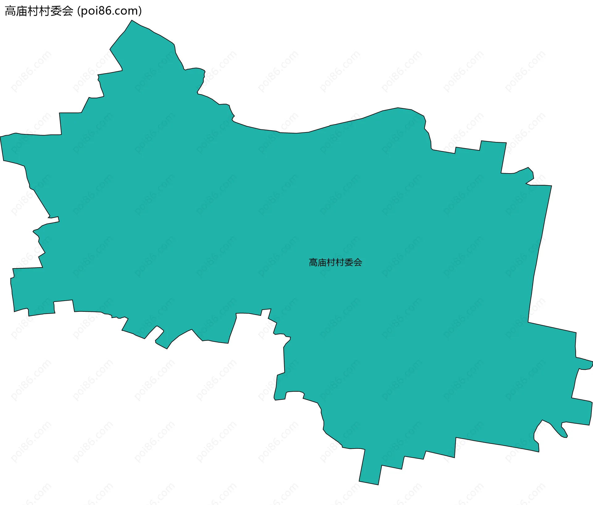 高庙村村委会边界地图