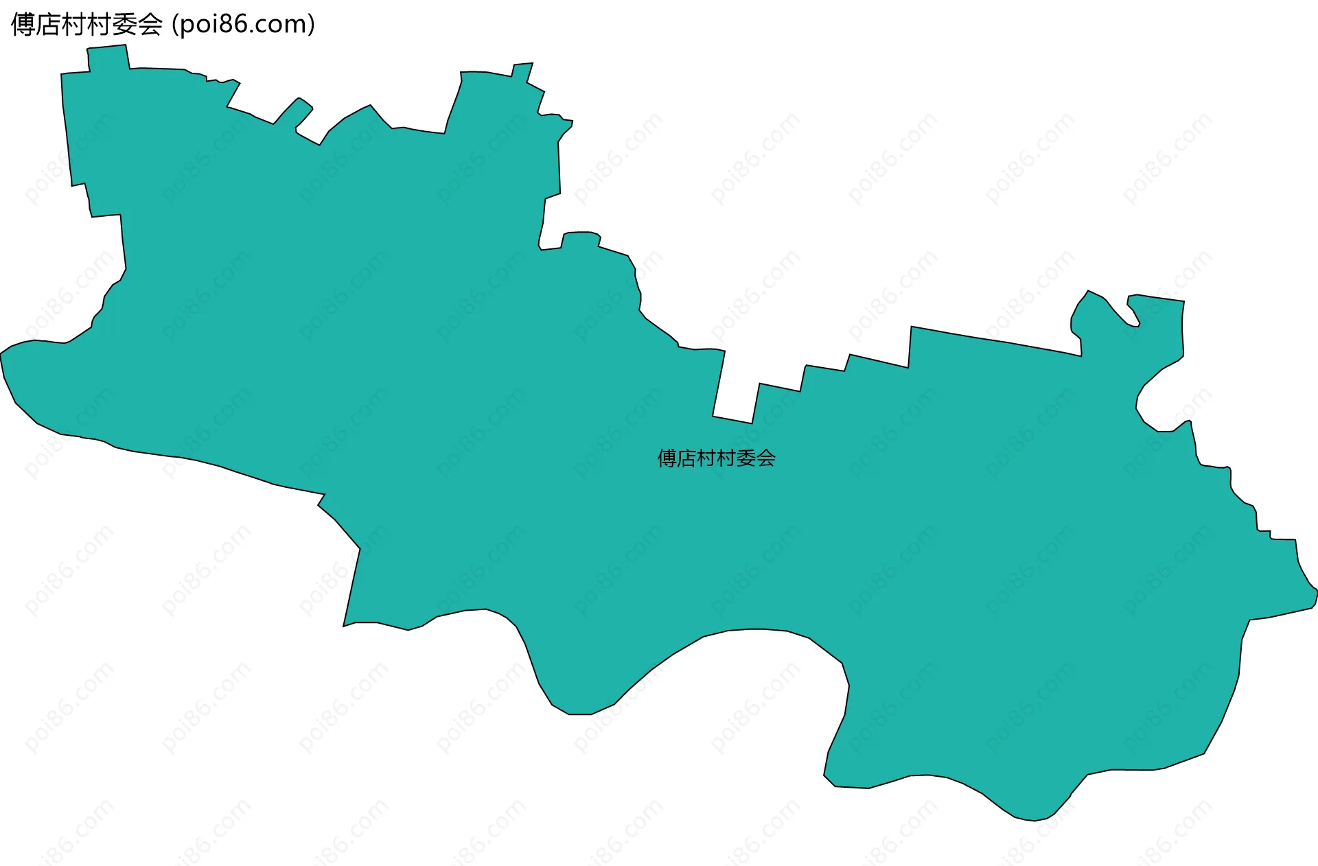 傅店村村委会边界地图