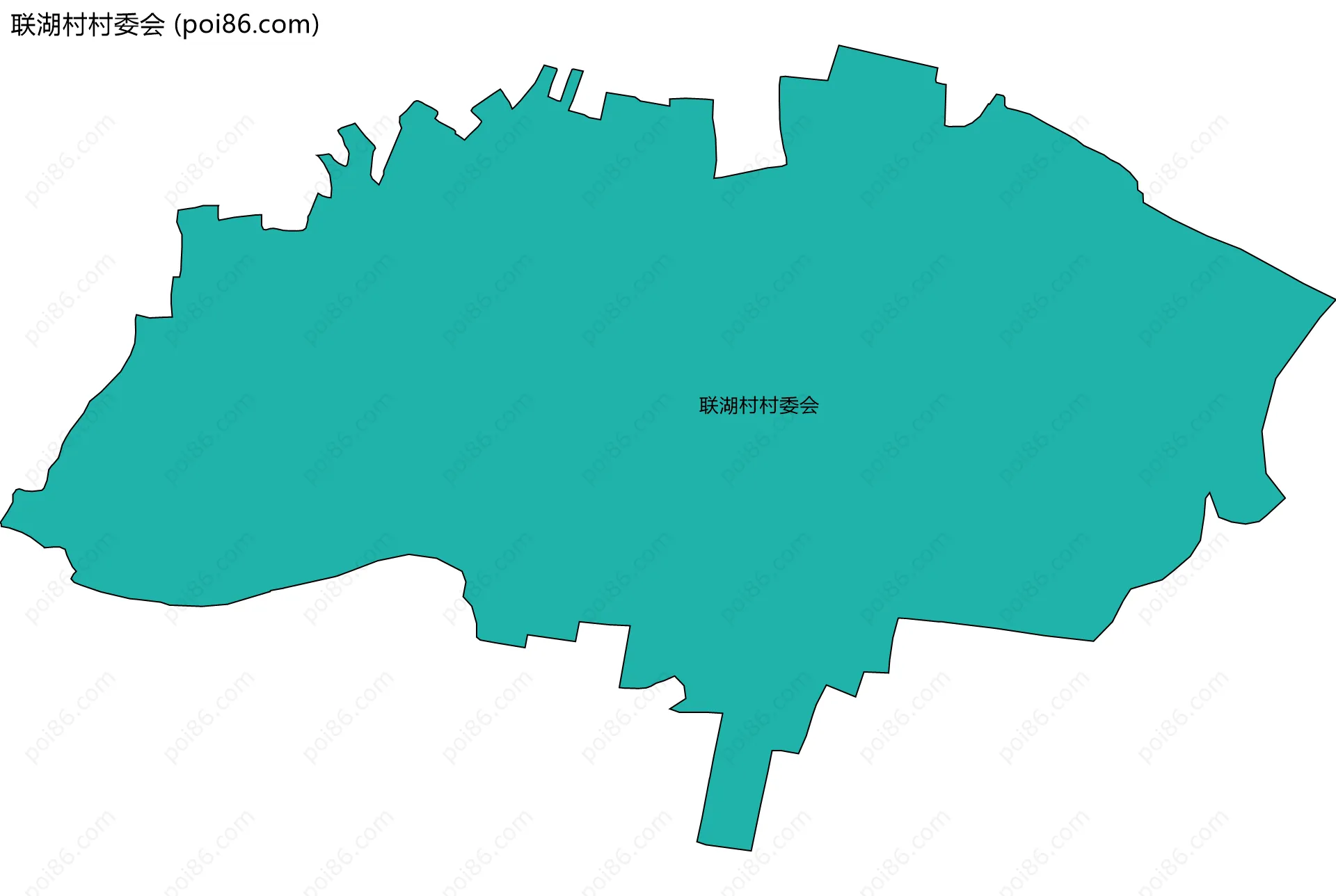 联湖村村委会边界地图