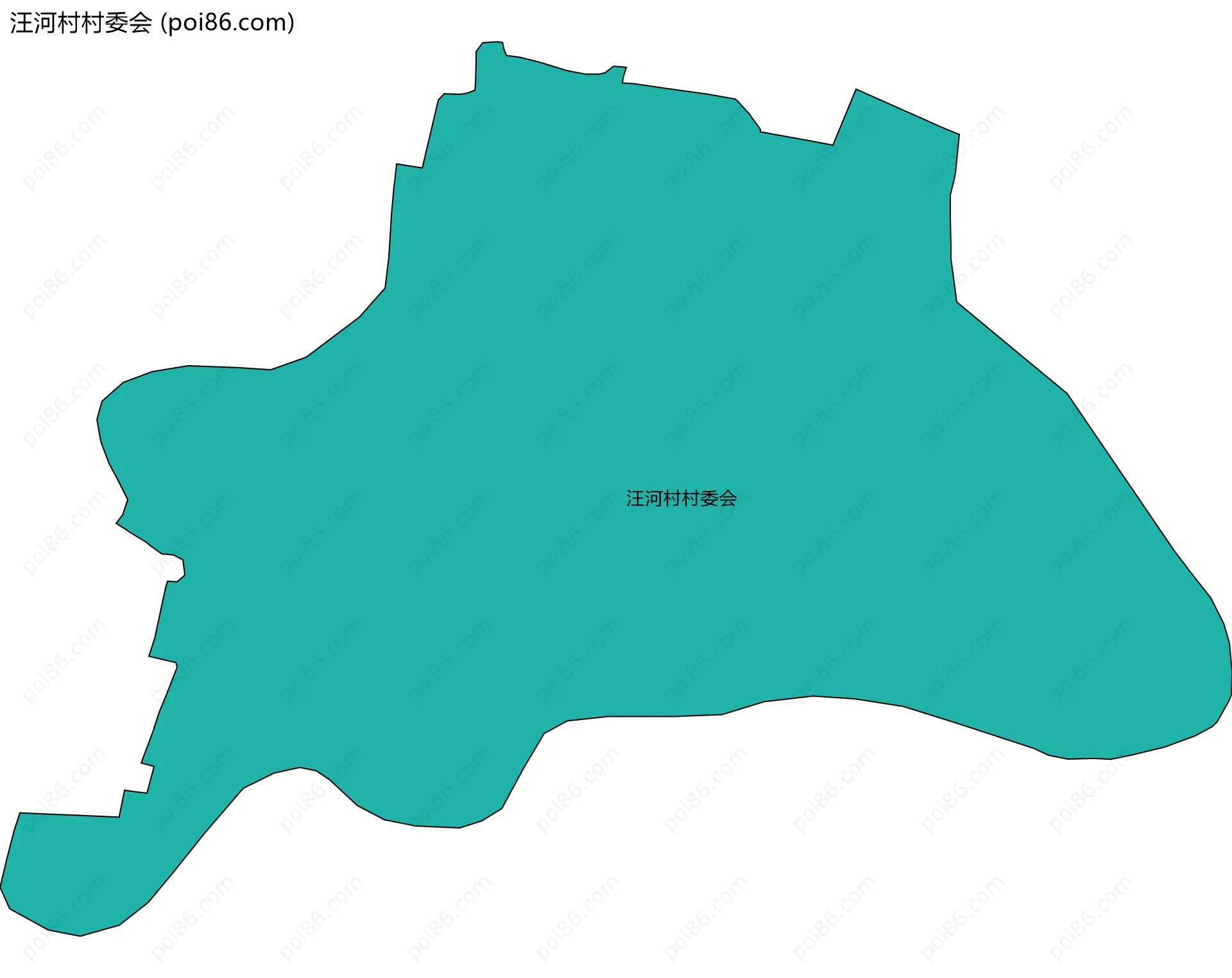 汪河村村委会边界地图