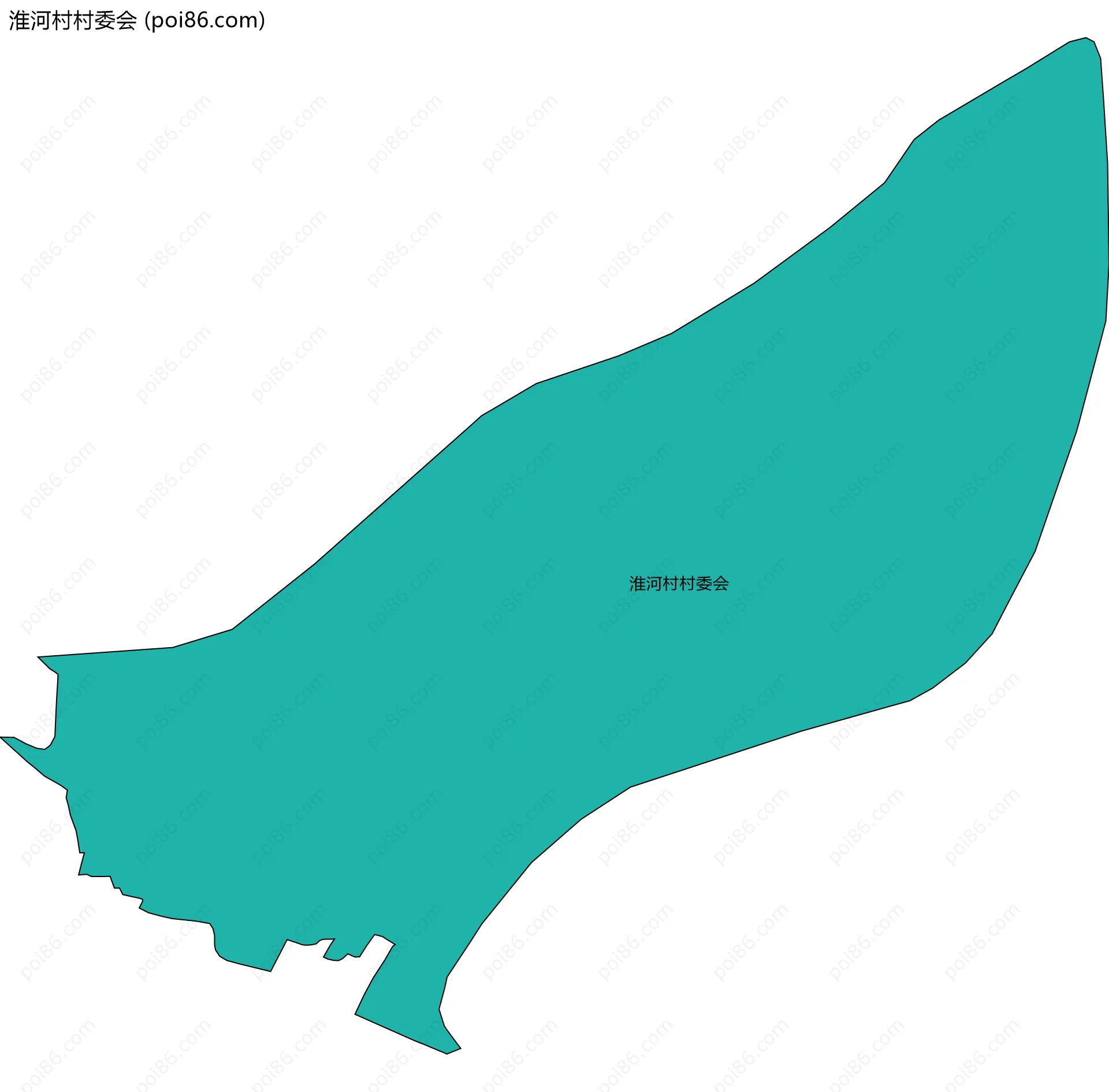 淮河村村委会边界地图