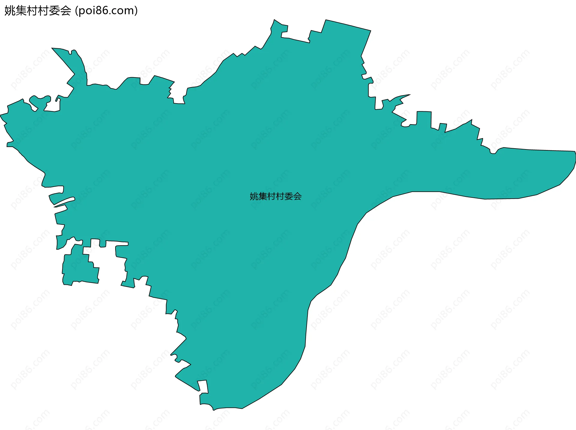 姚集村村委会边界地图