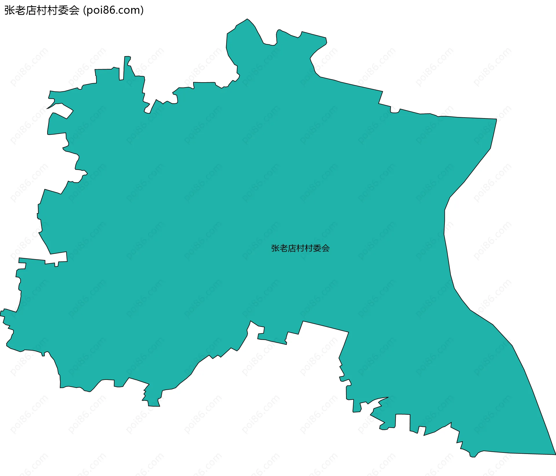 张老店村村委会边界地图