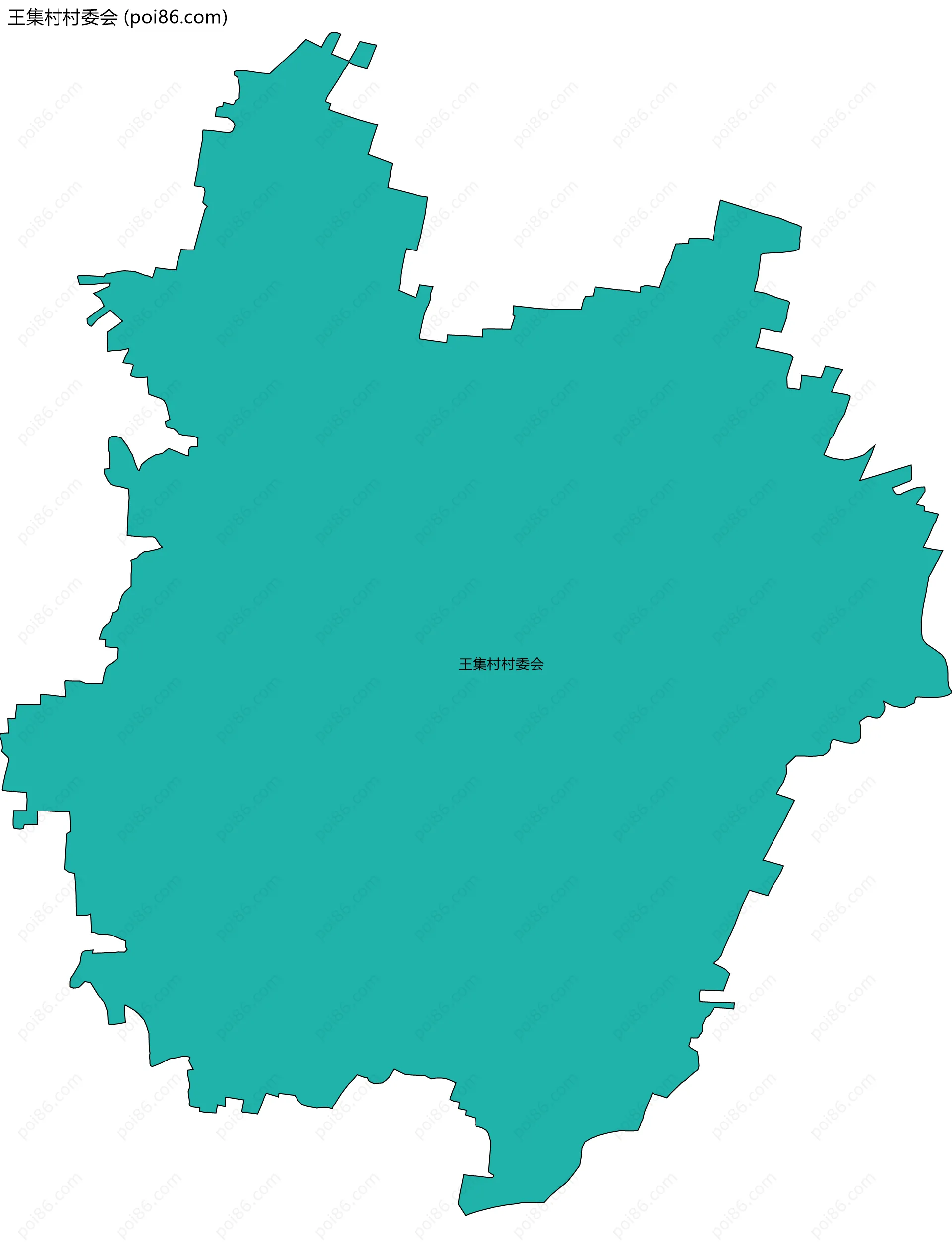 王集村村委会边界地图