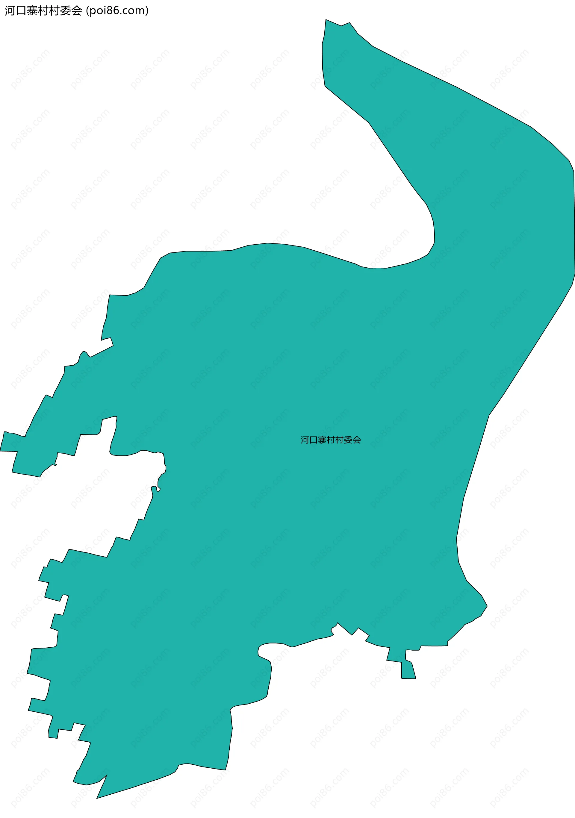河口寨村村委会边界地图