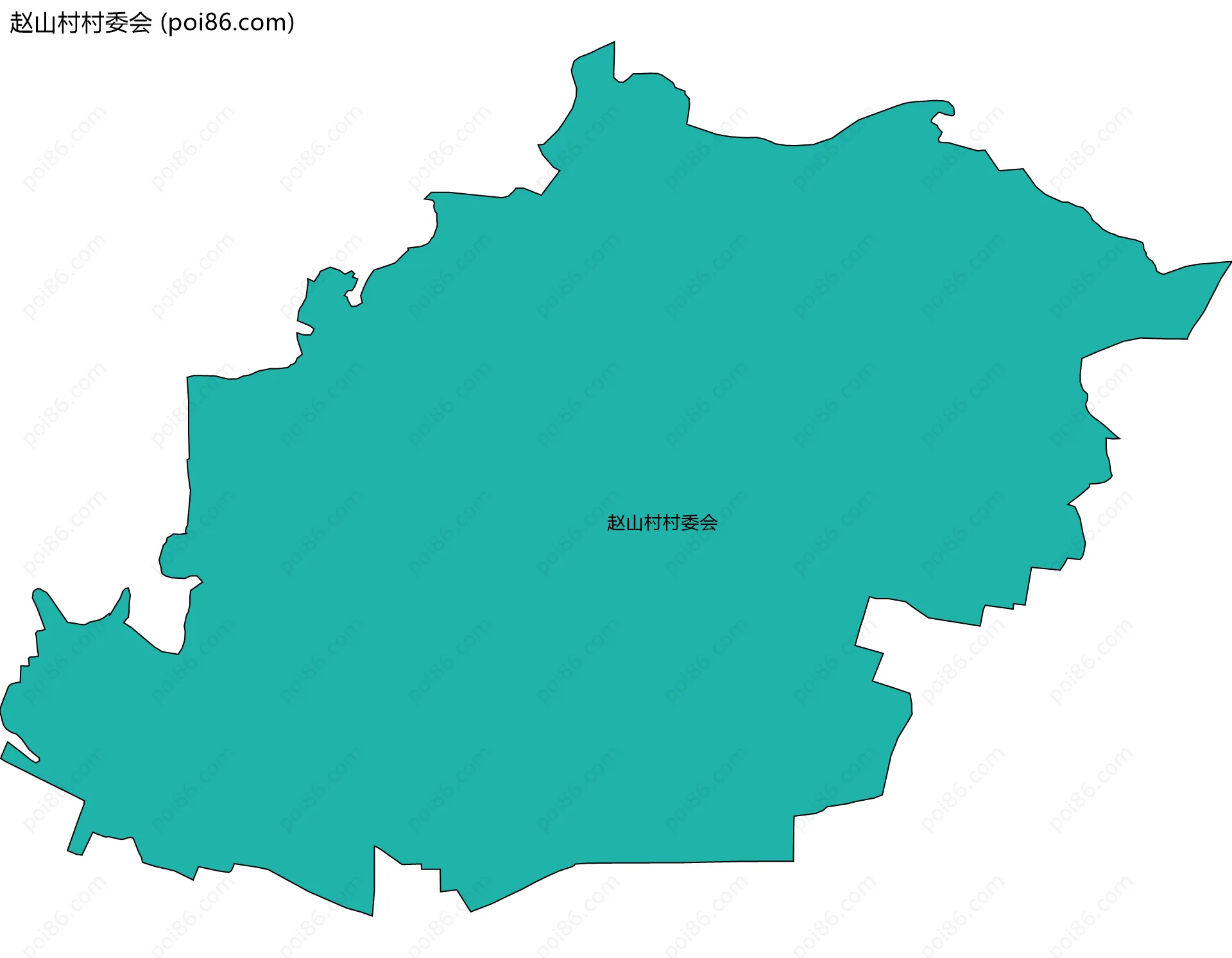赵山村村委会边界地图