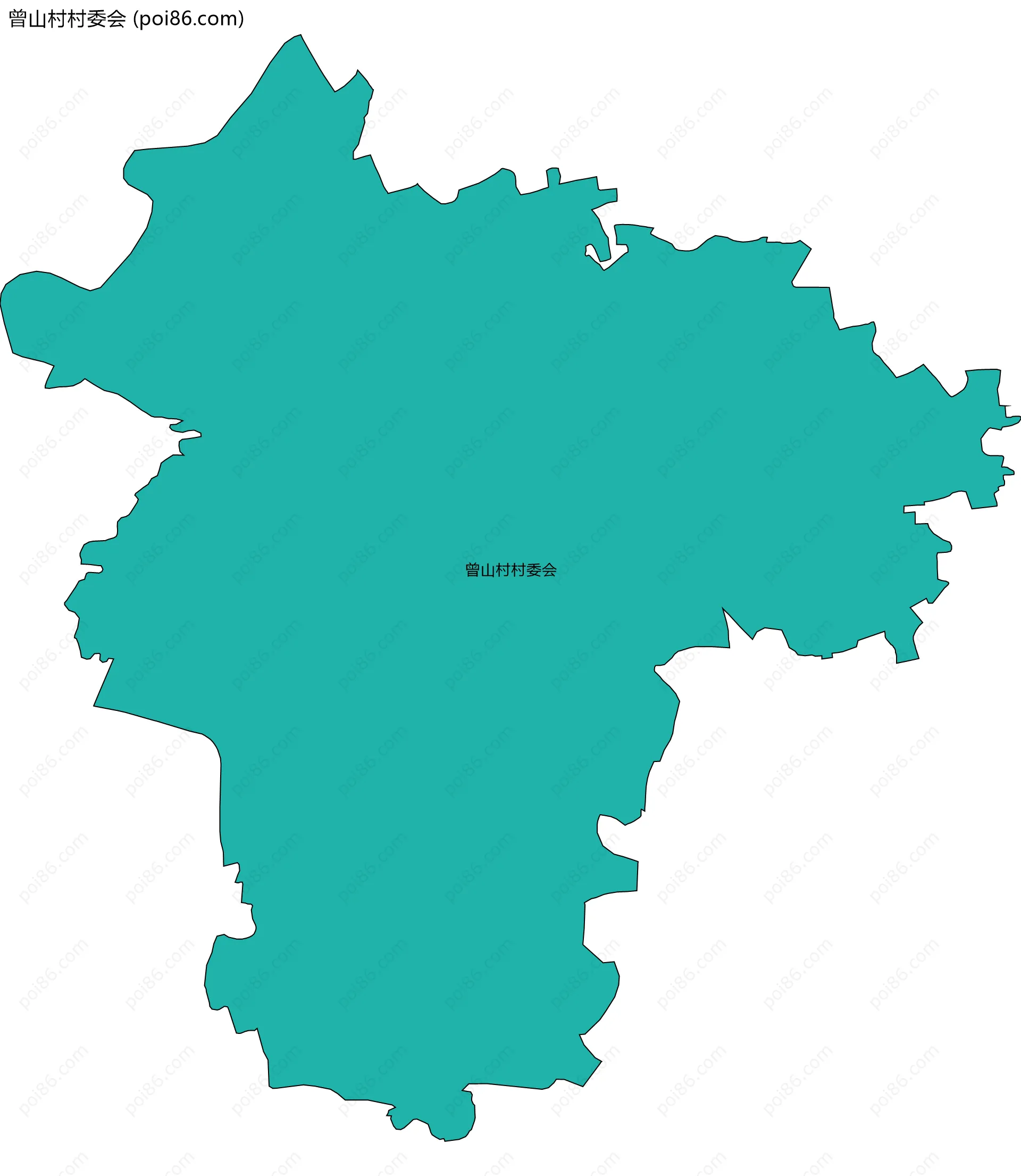 曾山村村委会边界地图