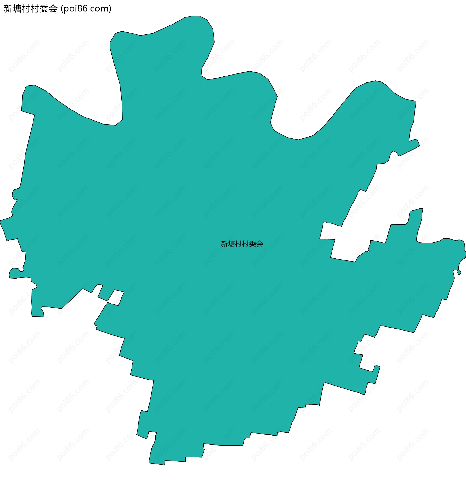 新塘村村委会边界地图