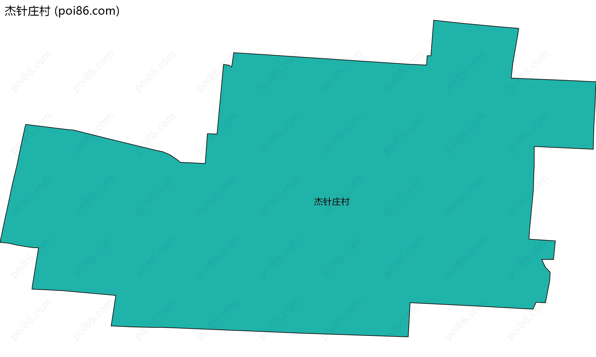 杰针庄村边界地图