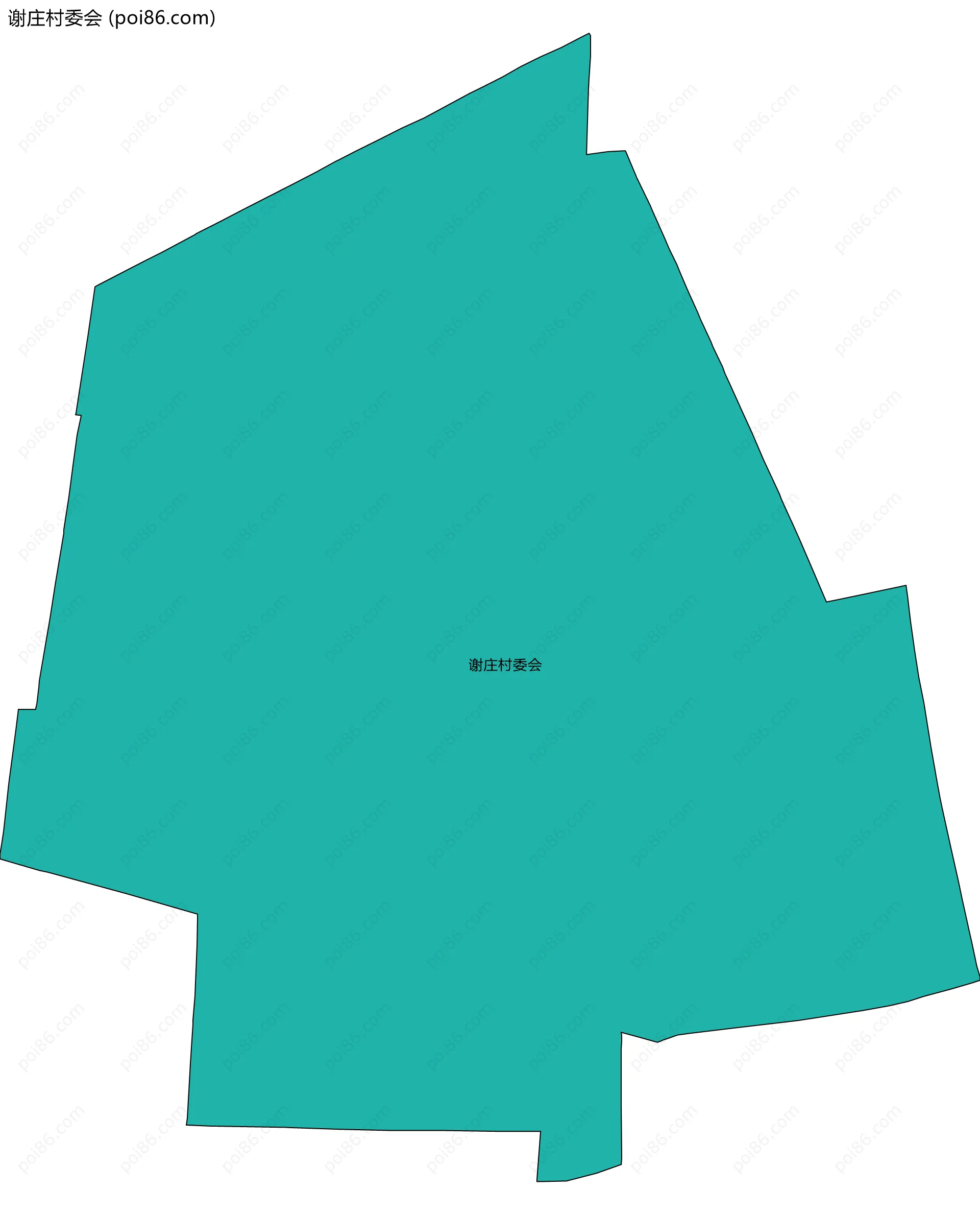 谢庄村委会边界地图