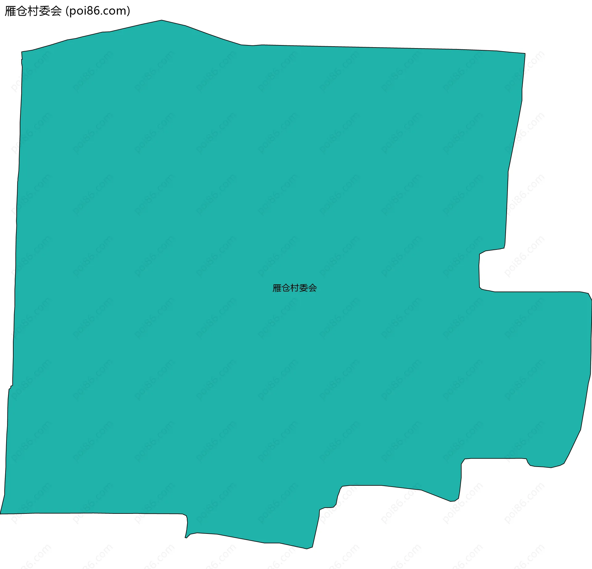 雁仓村委会边界地图
