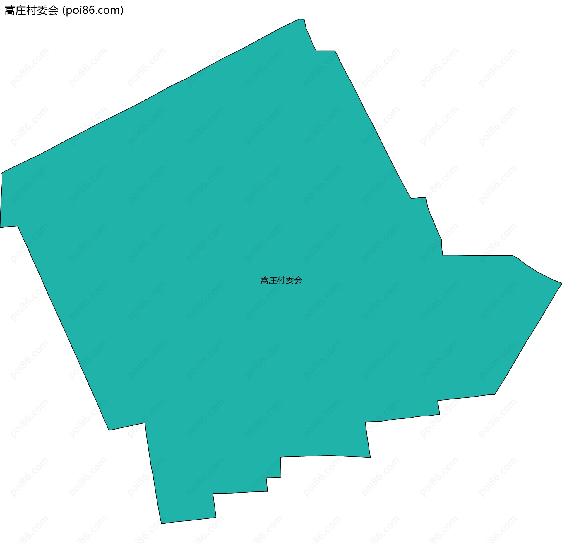 蒿庄村委会边界地图