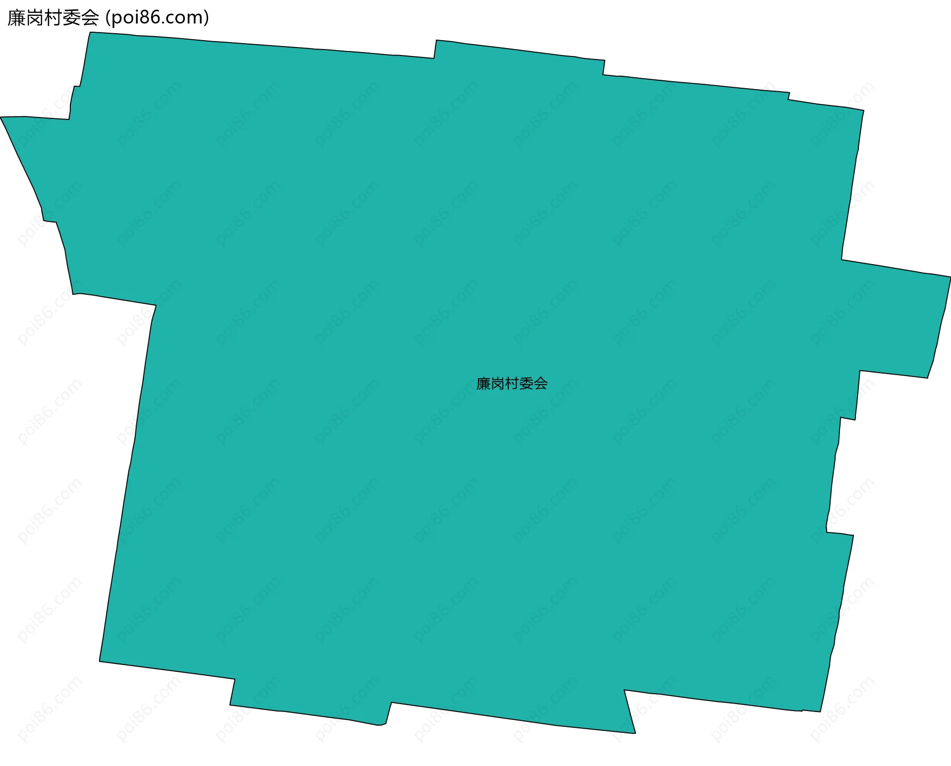 廉岗村委会边界地图
