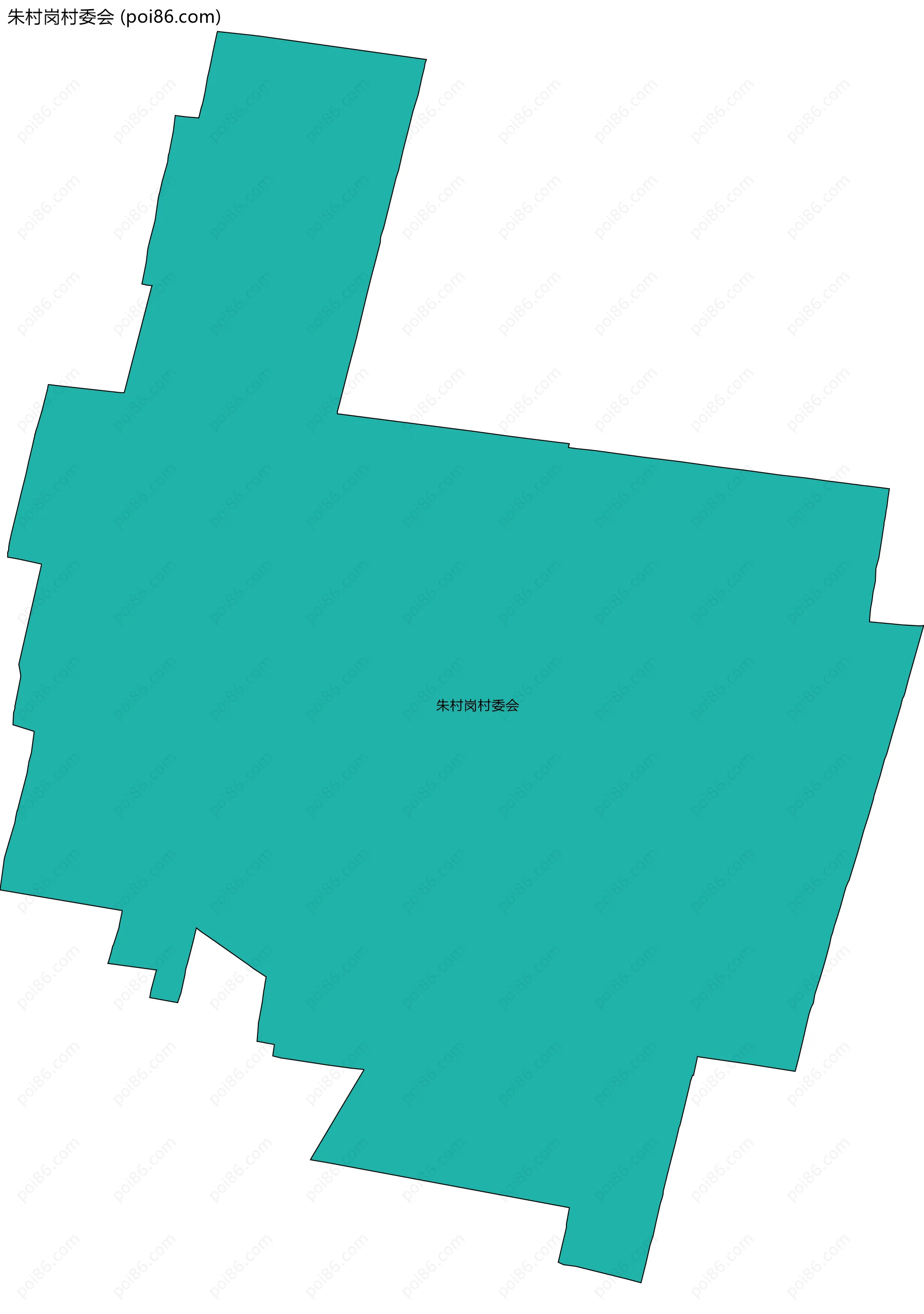 朱村岗村委会边界地图