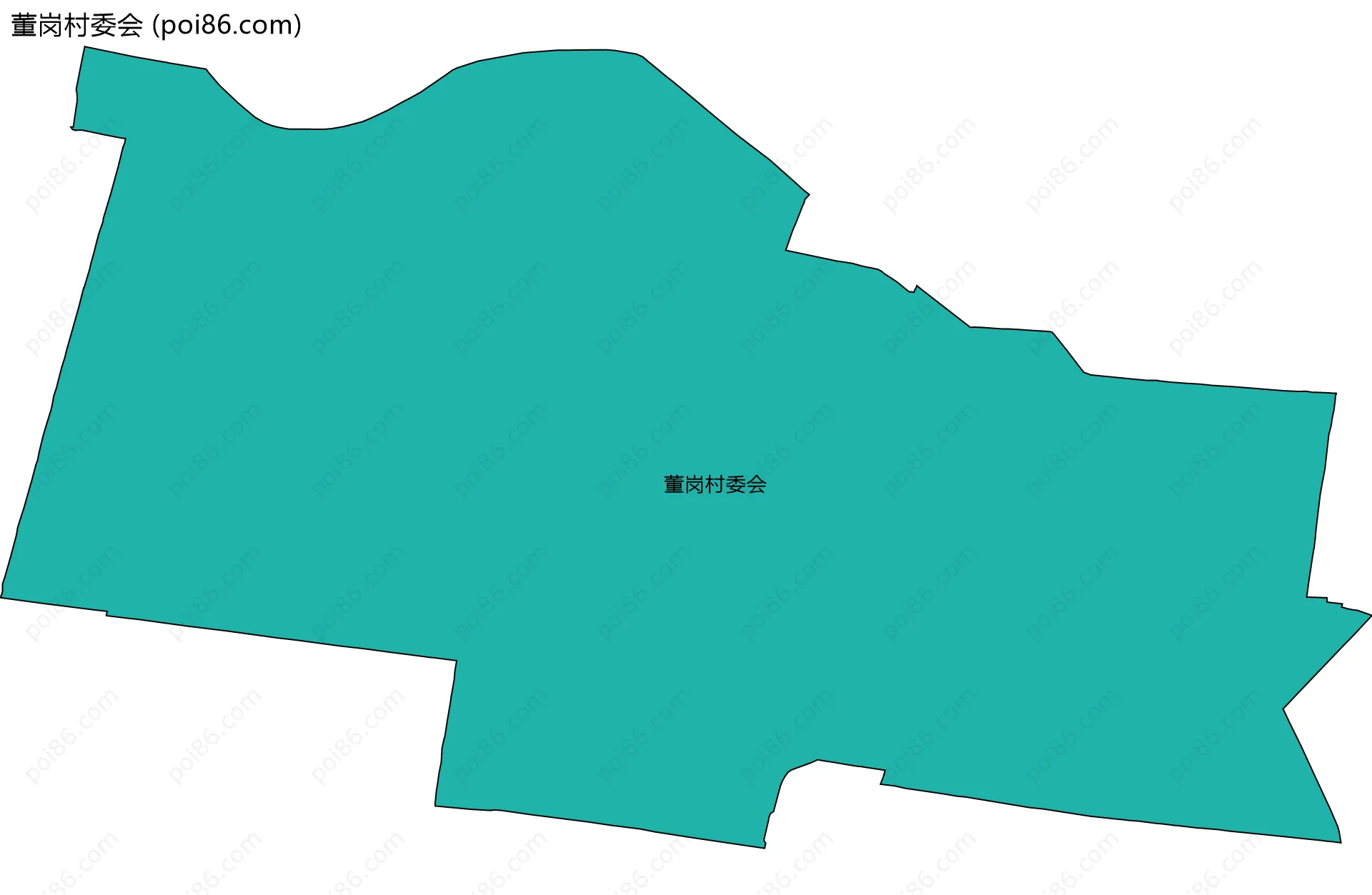 董岗村委会边界地图