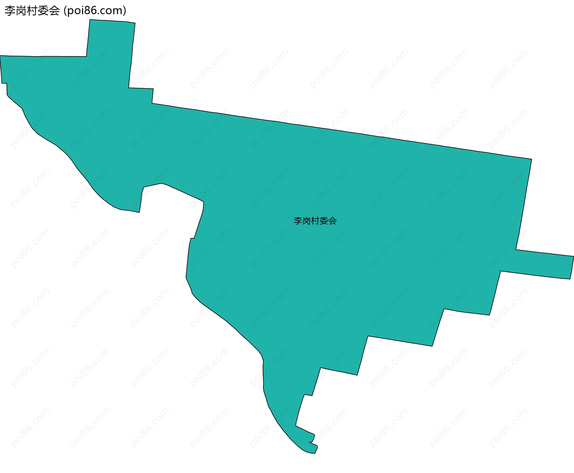 李岗村委会边界地图