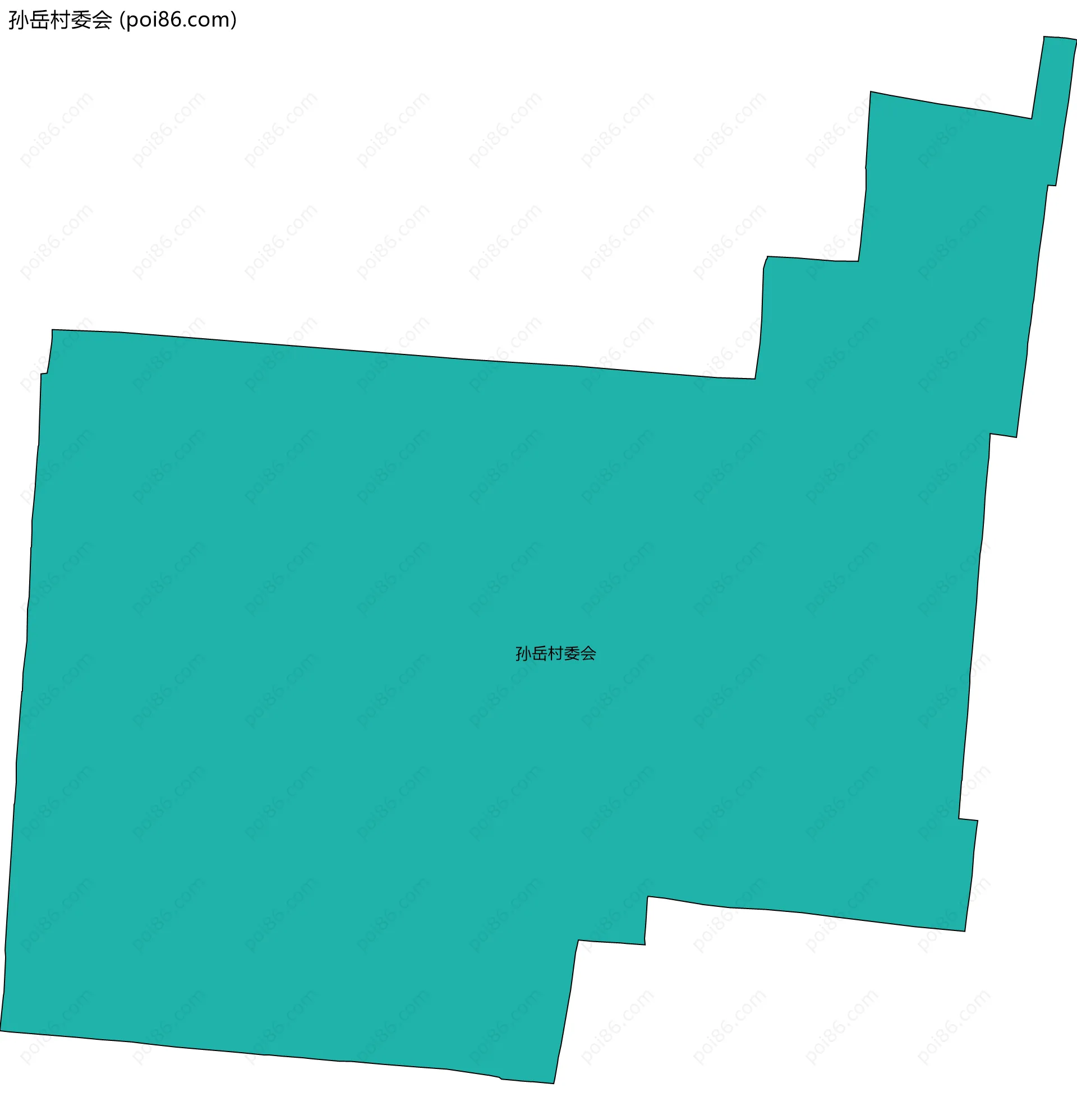 孙岳村委会边界地图