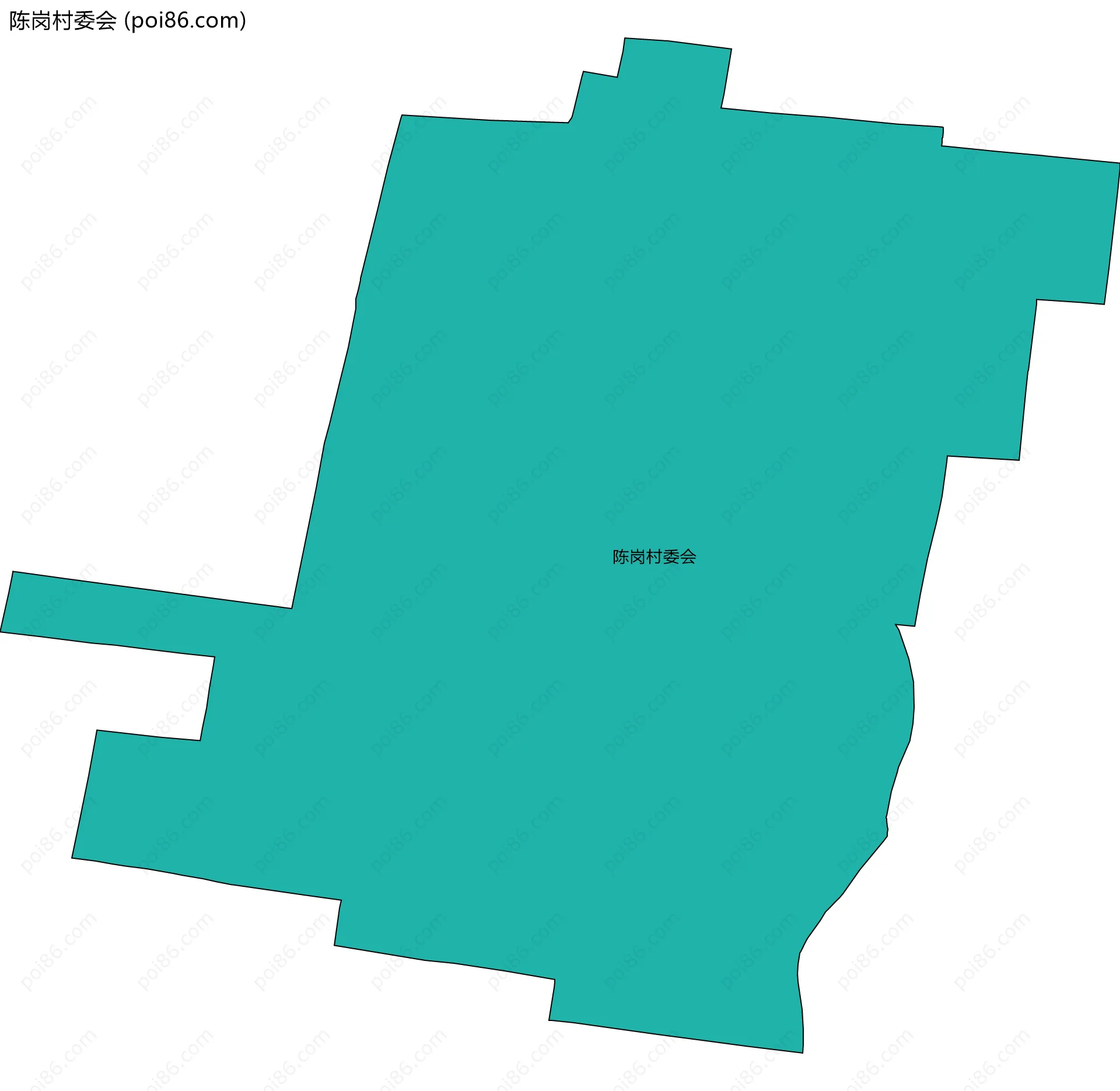 陈岗村委会边界地图