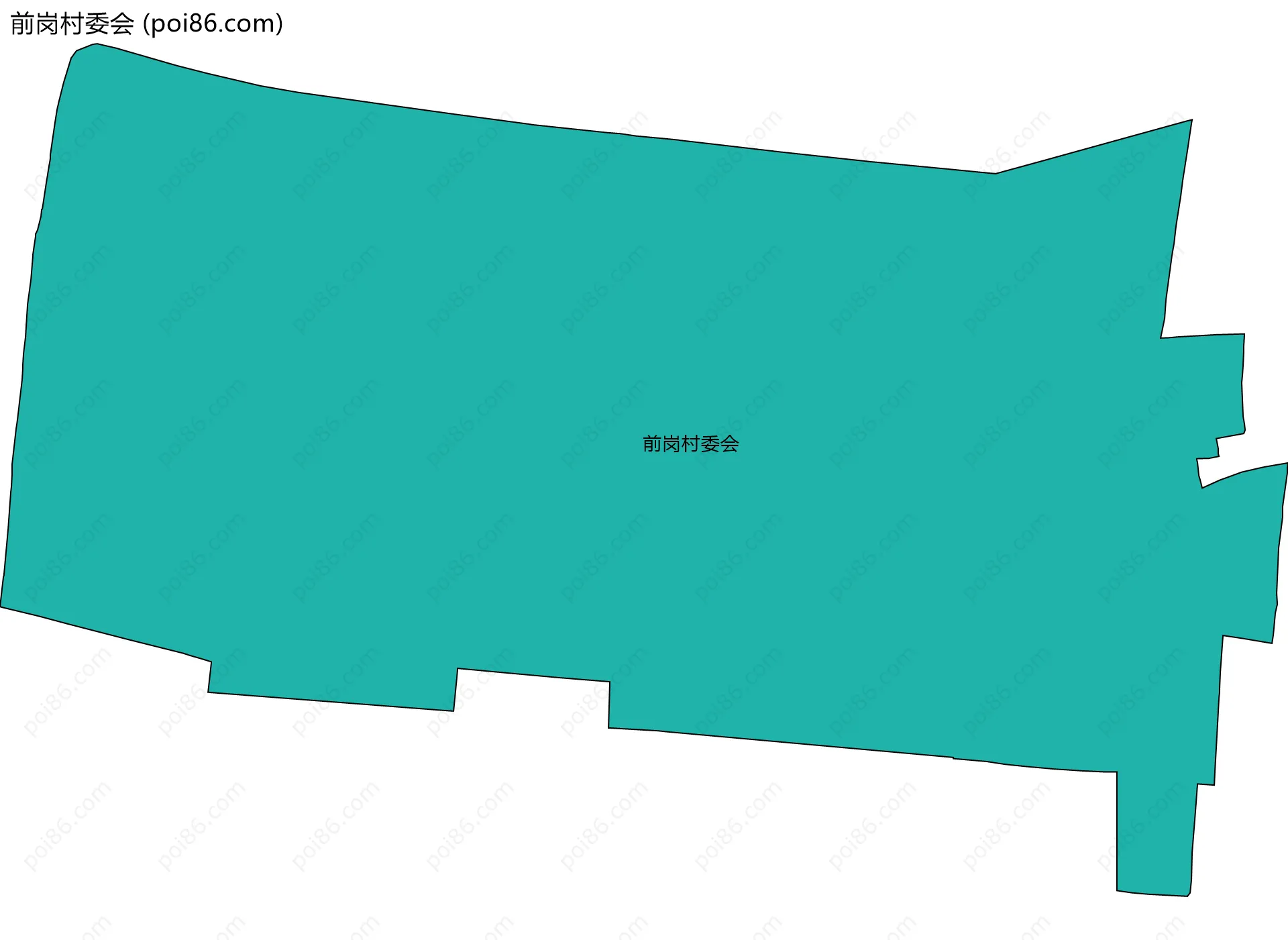 前岗村委会边界地图