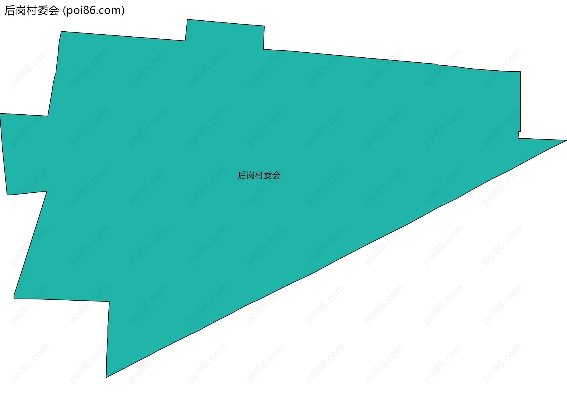 后岗村委会边界地图