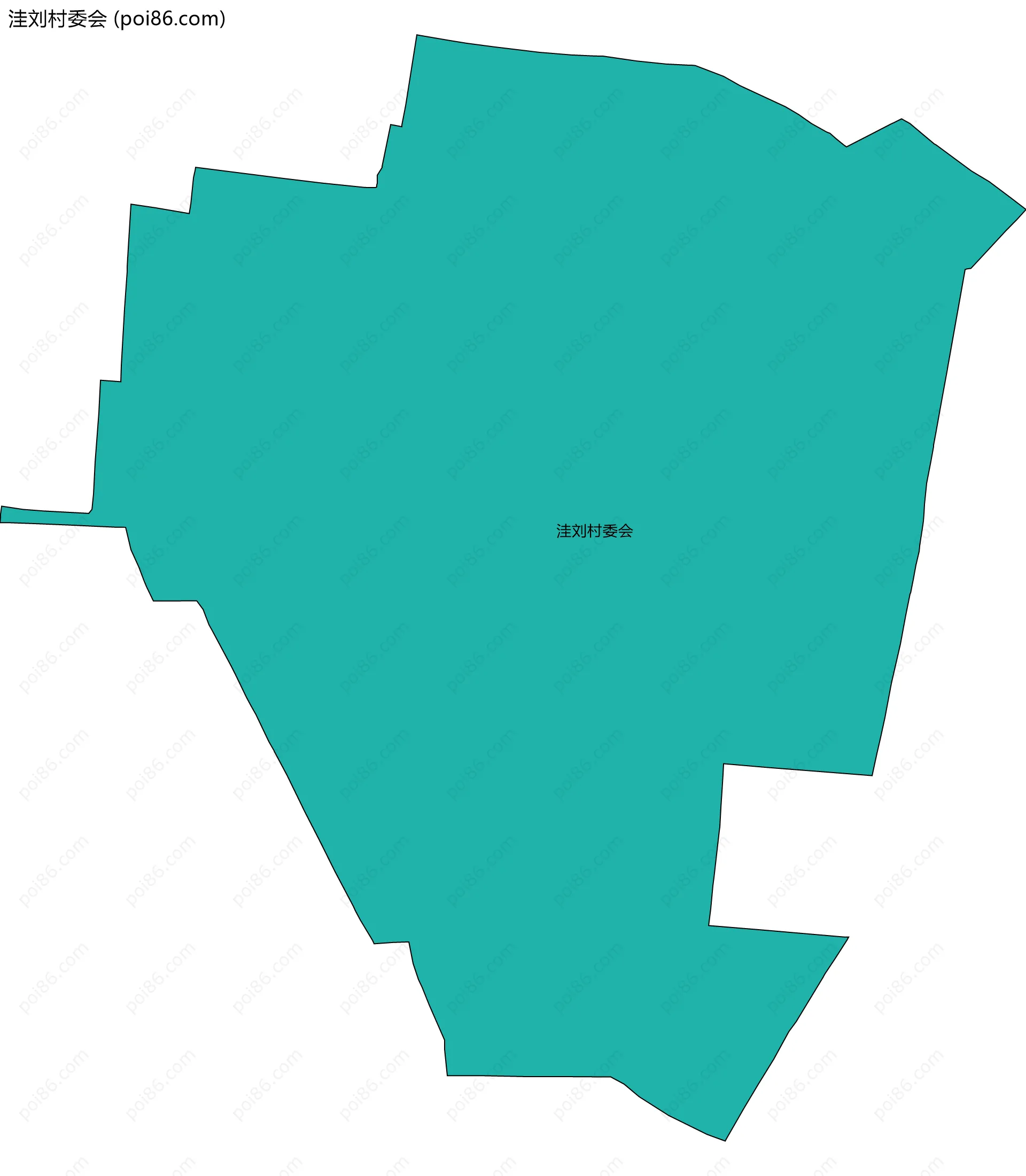 洼刘村委会边界地图
