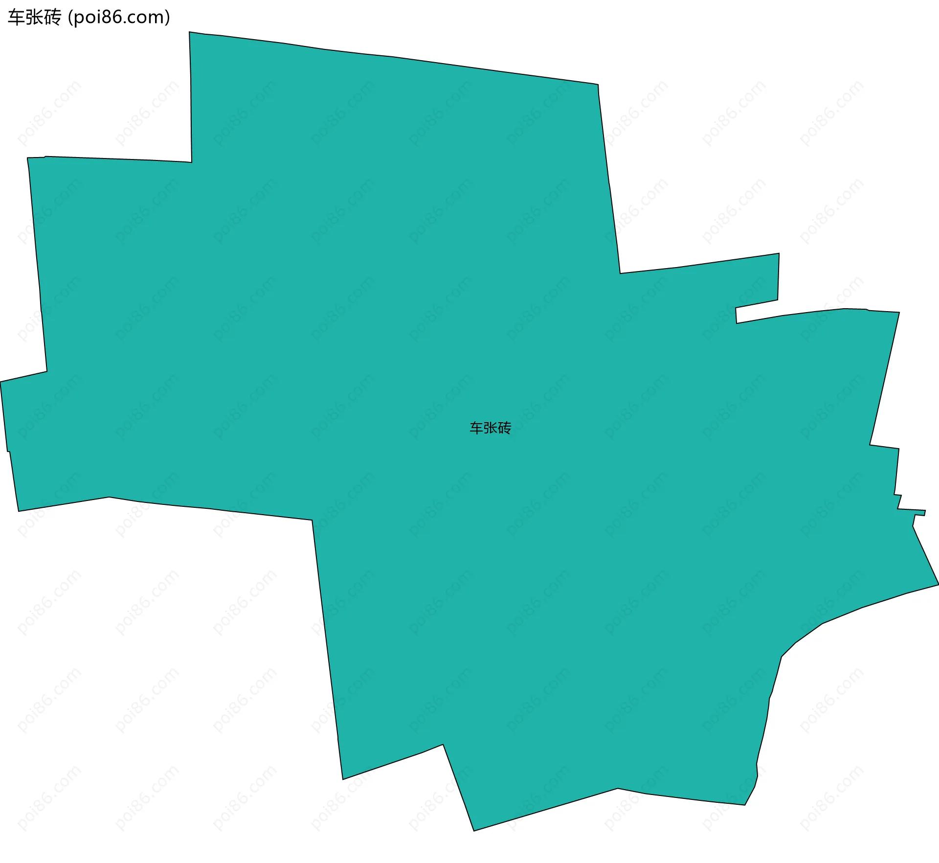 车张砖边界地图