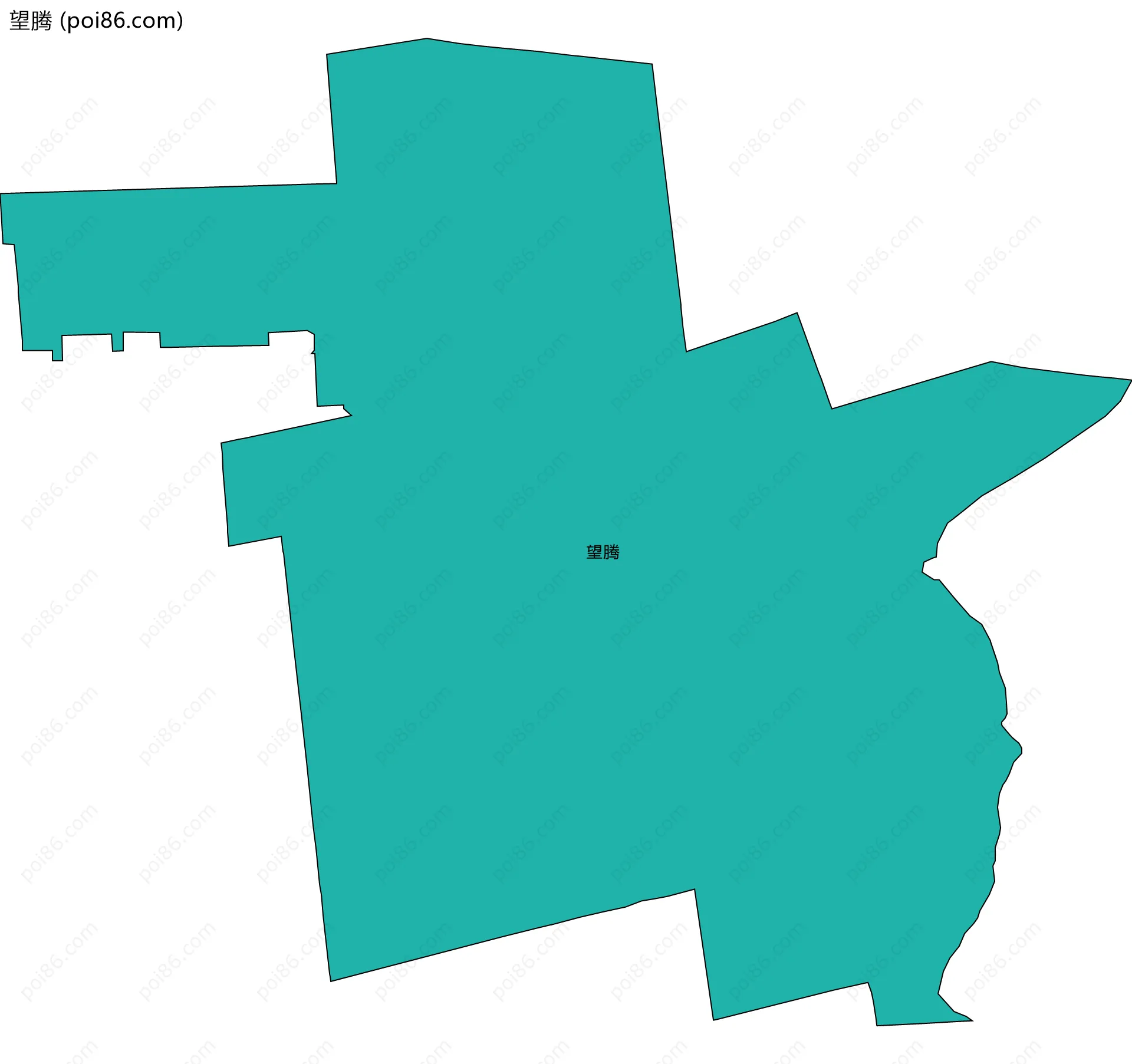 望腾边界地图