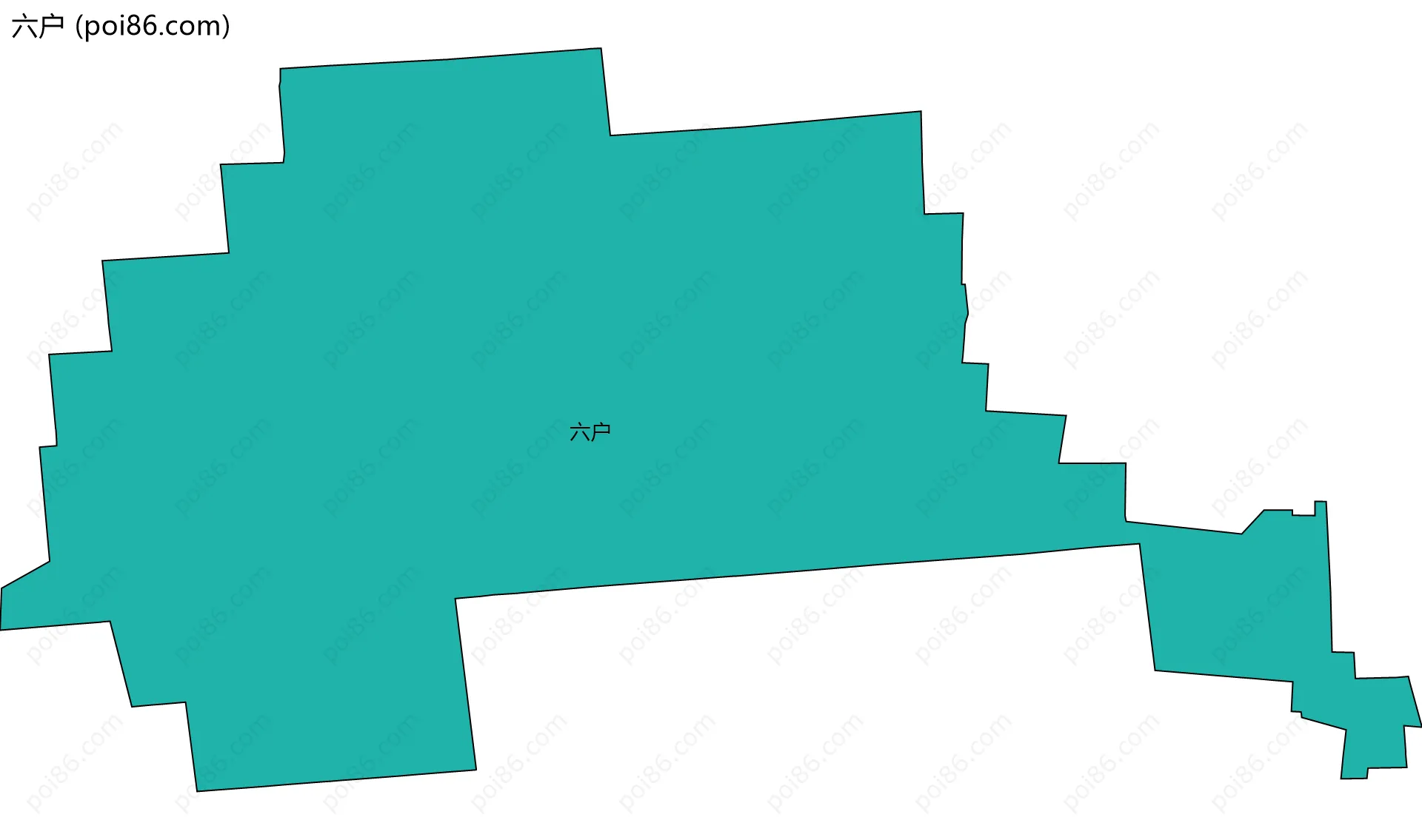 六户边界地图
