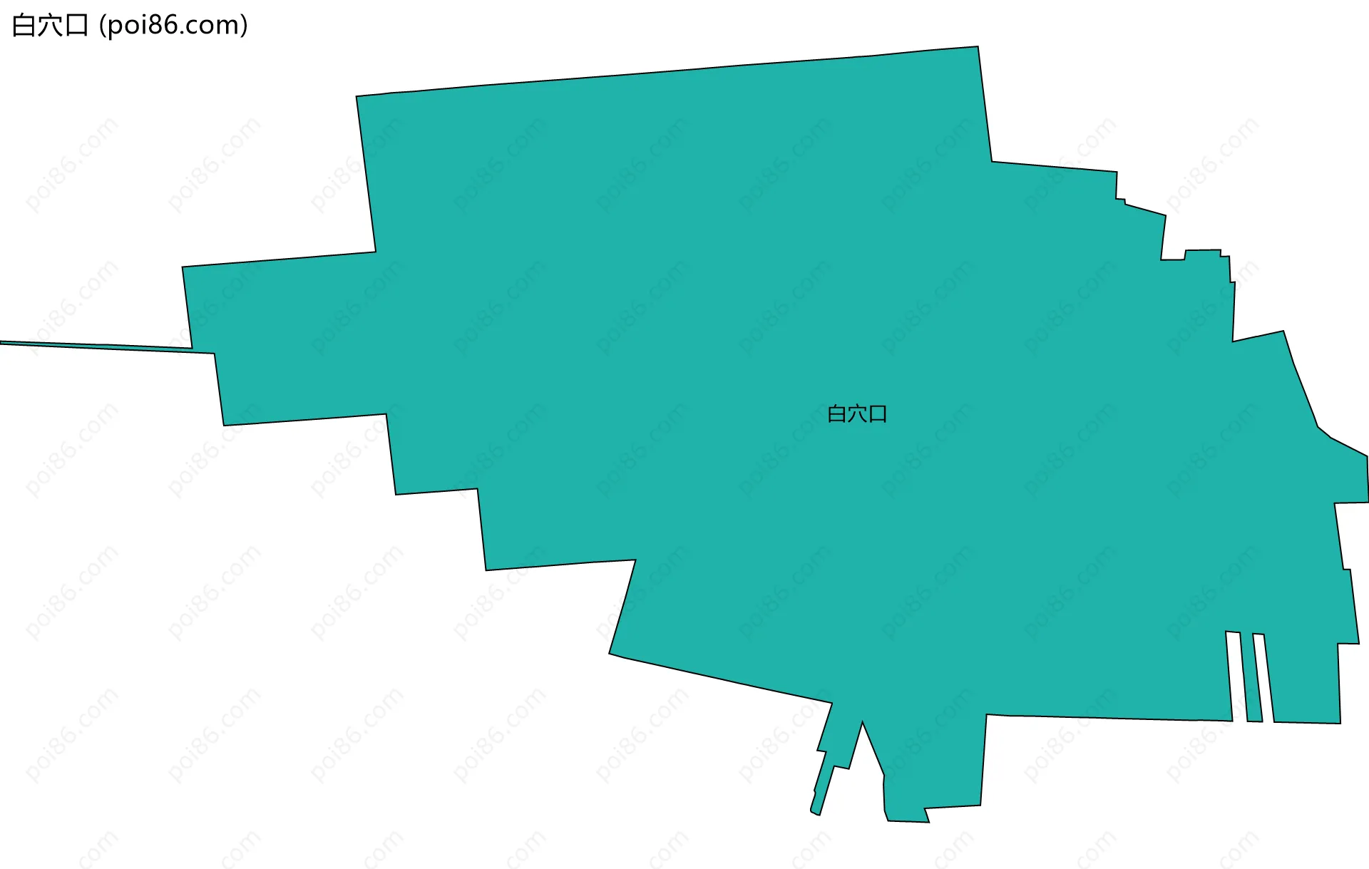 白穴口边界地图