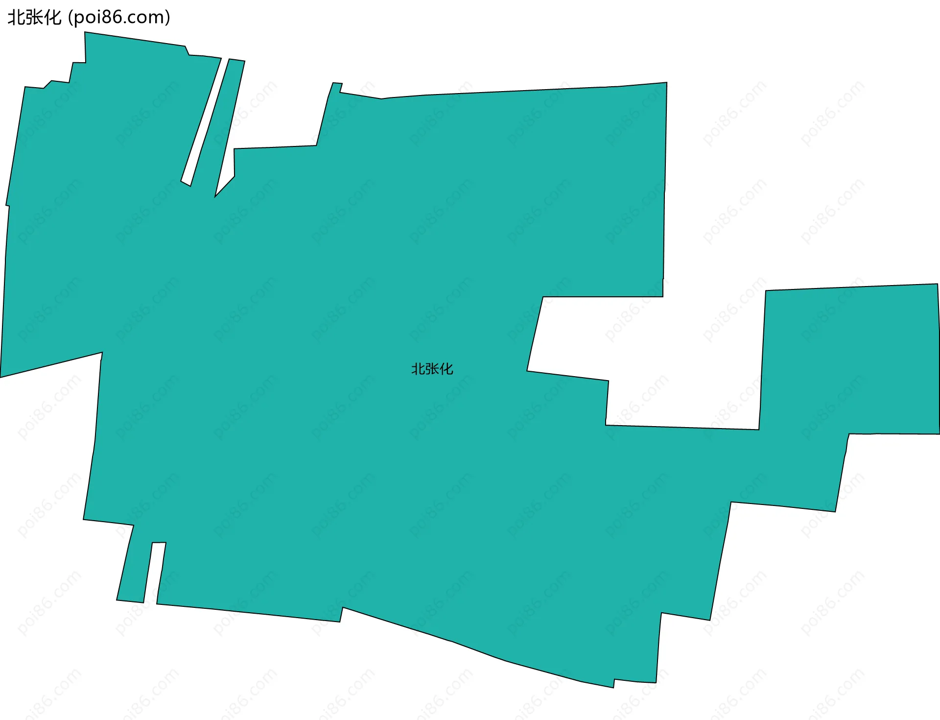 北张化边界地图