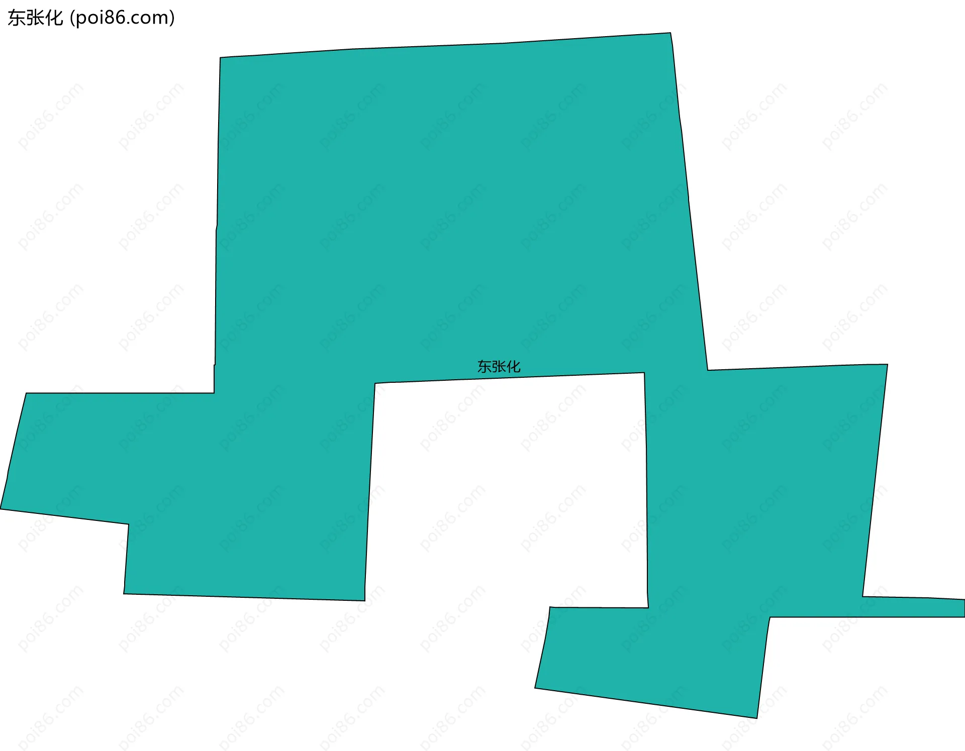 东张化边界地图