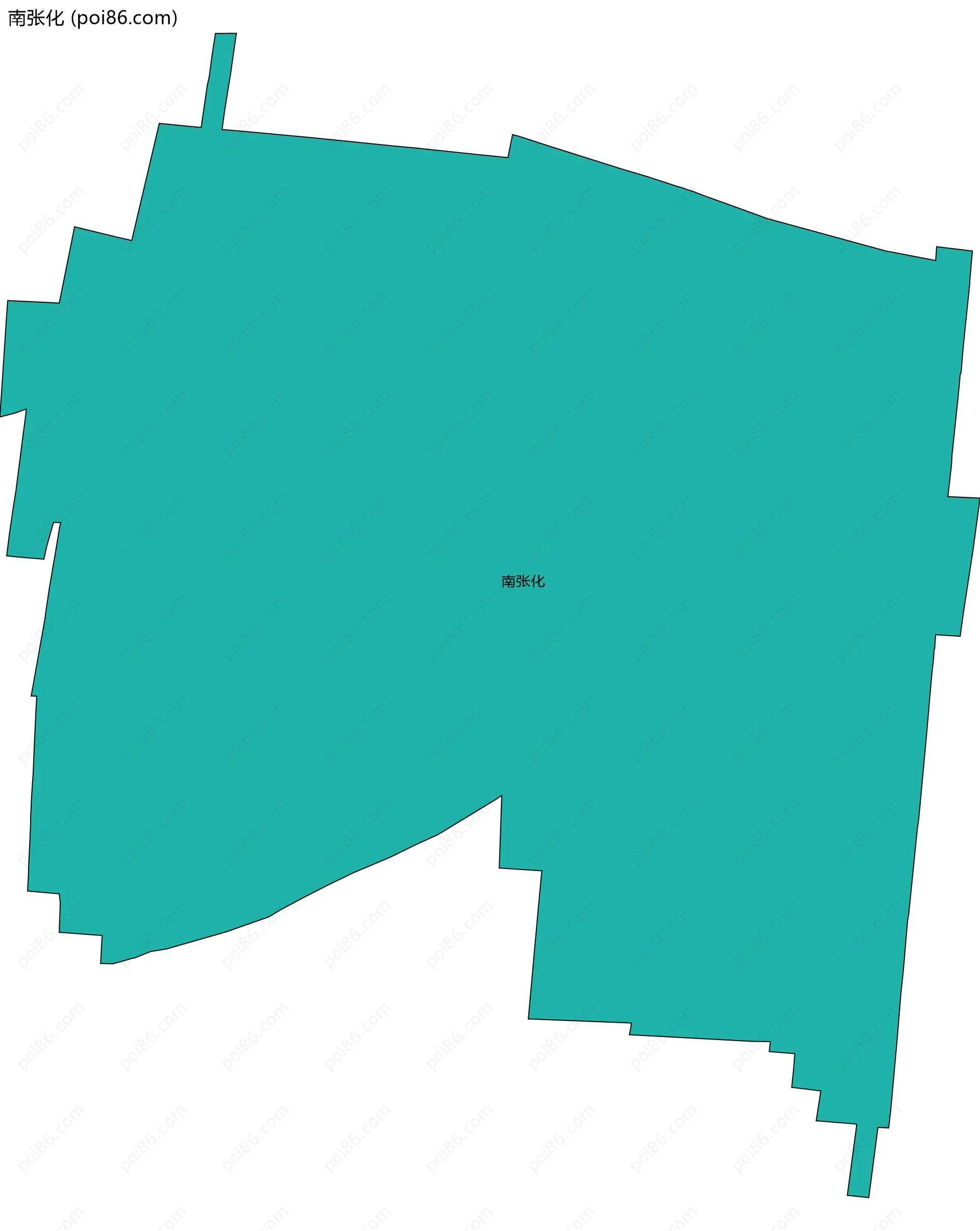 南张化边界地图