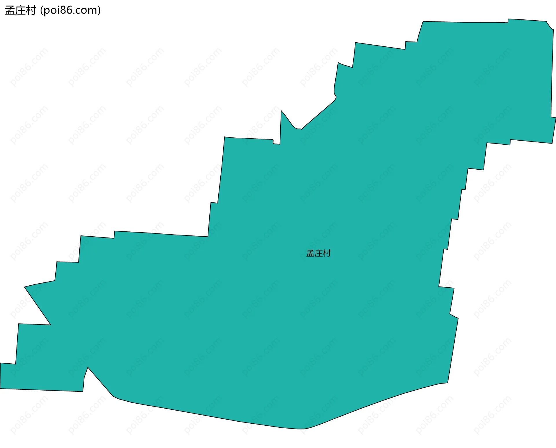 孟庄村边界地图