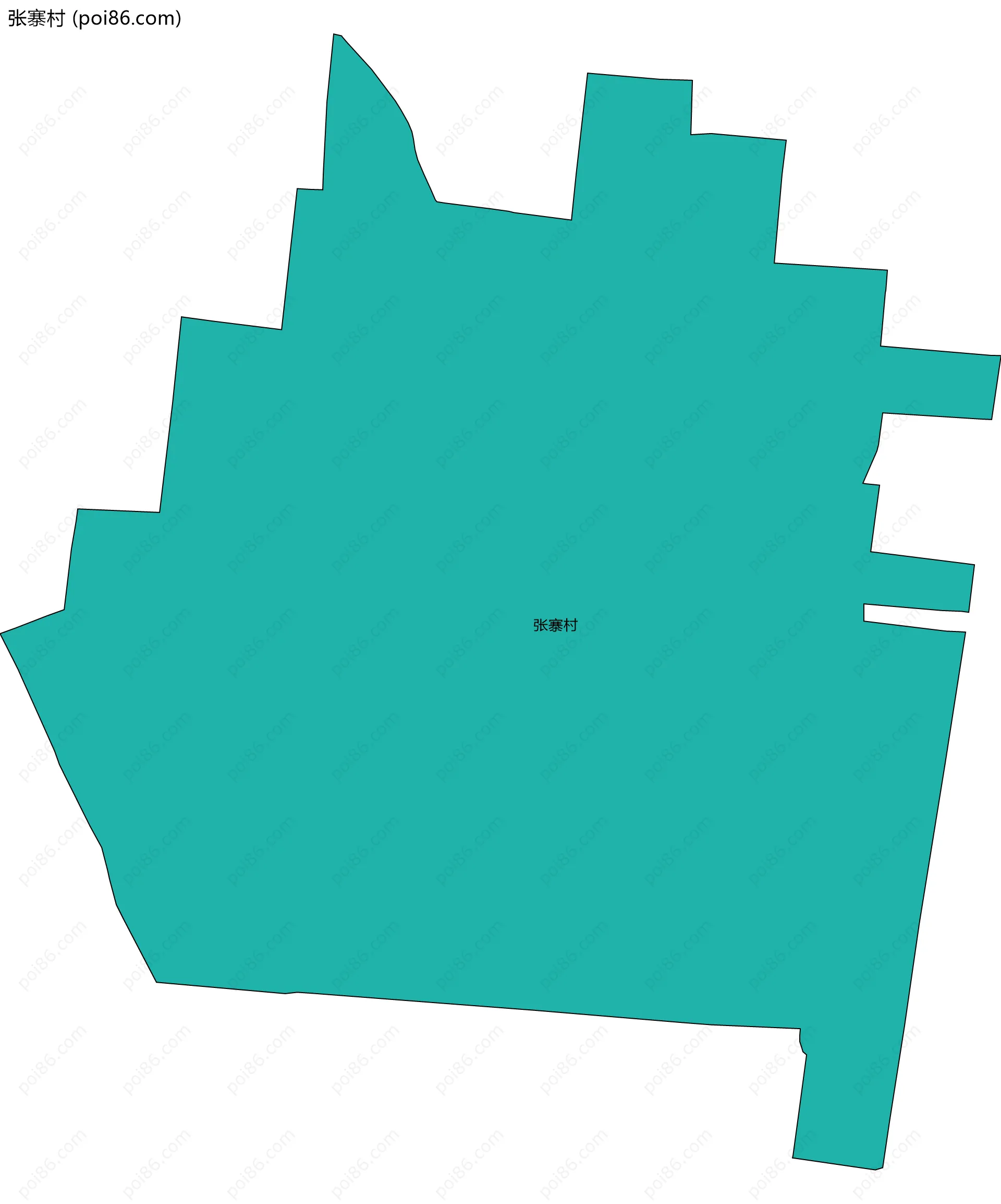 张寨村边界地图