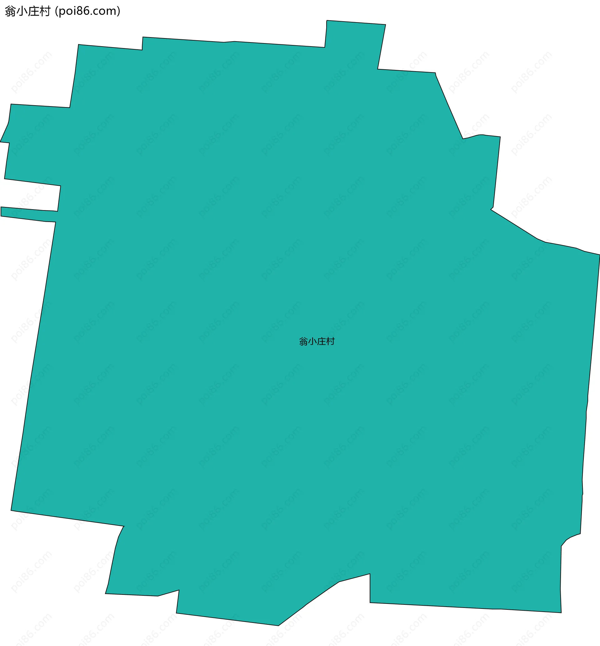 翁小庄村边界地图