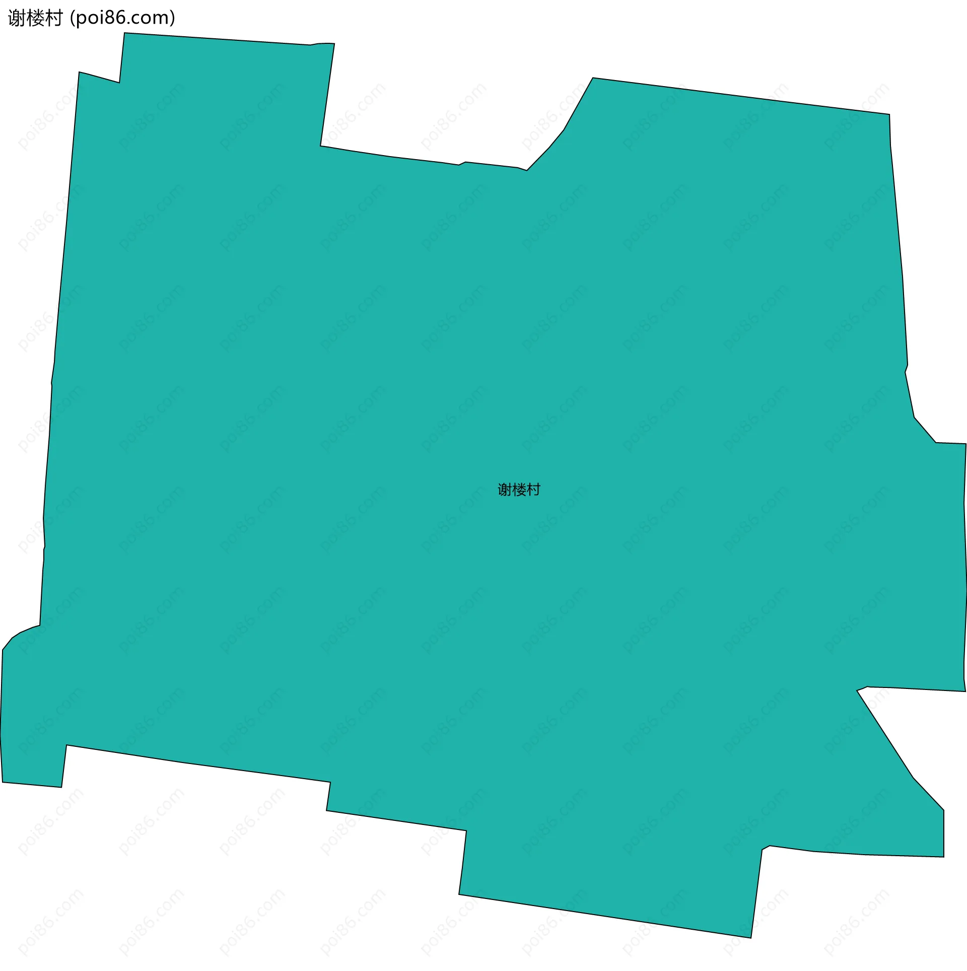 谢楼村边界地图