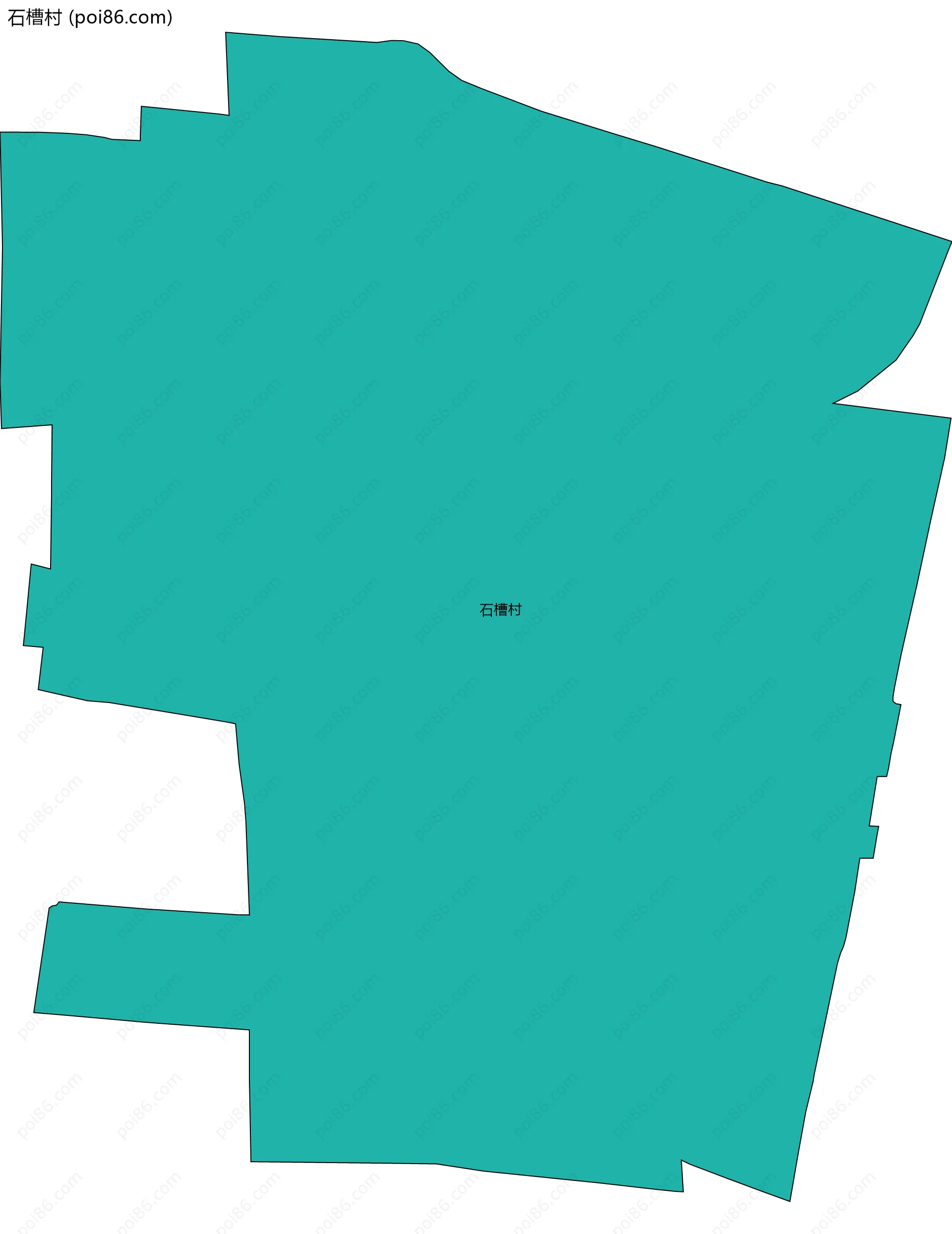 石槽村边界地图