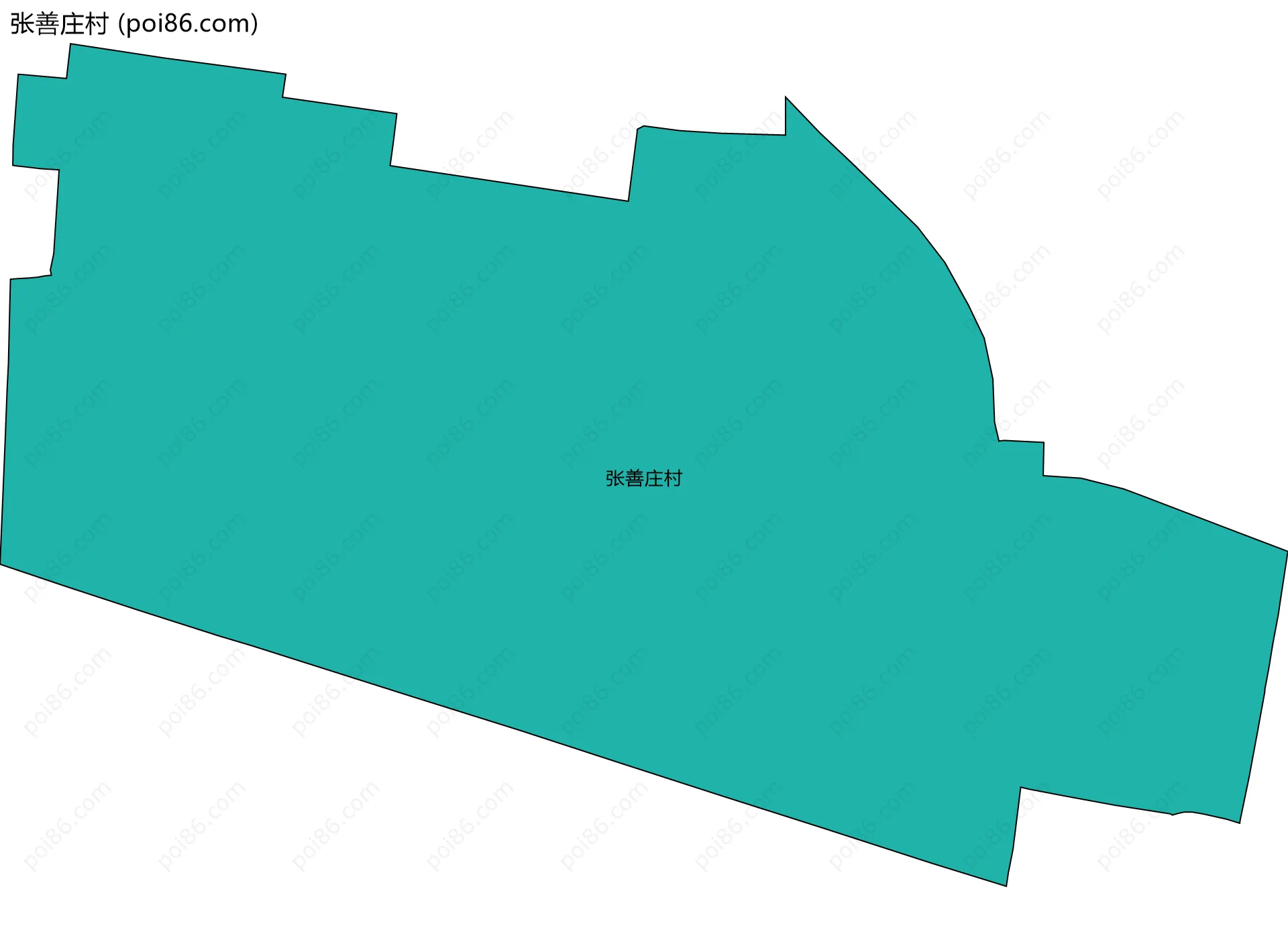 张善庄村边界地图
