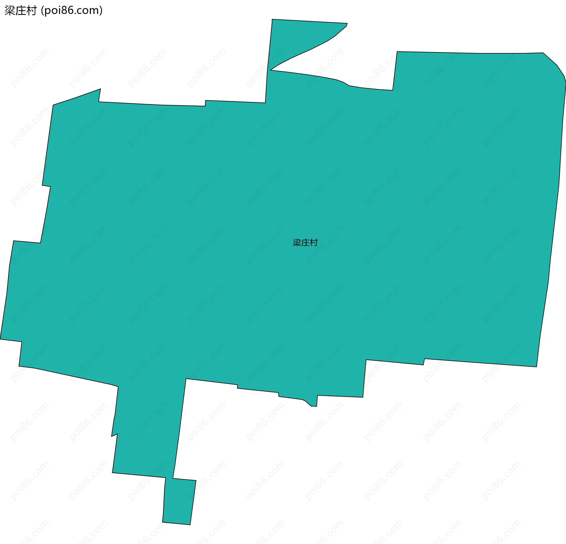 梁庄村边界地图