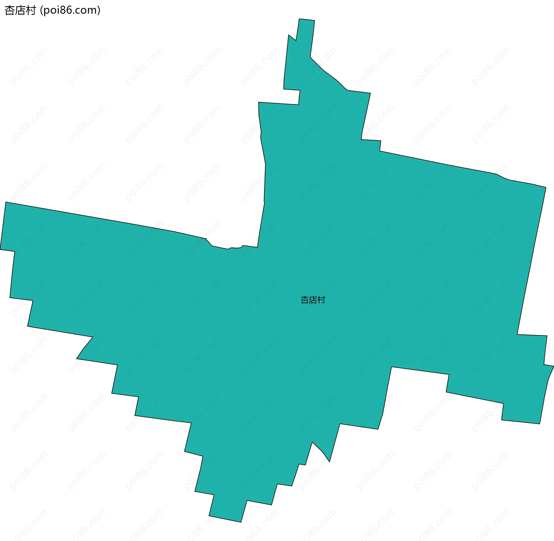 杏店村边界地图