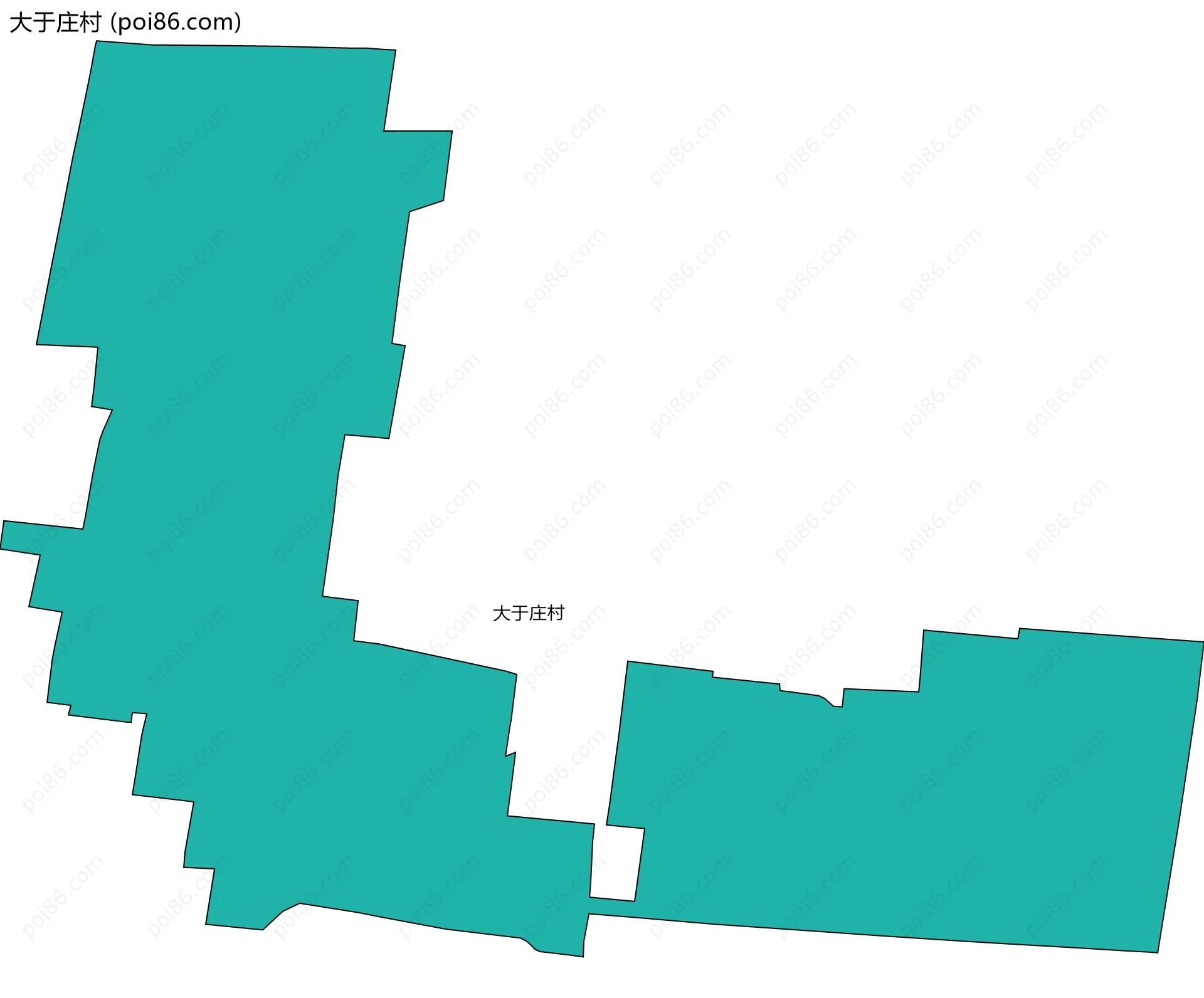 大于庄村边界地图