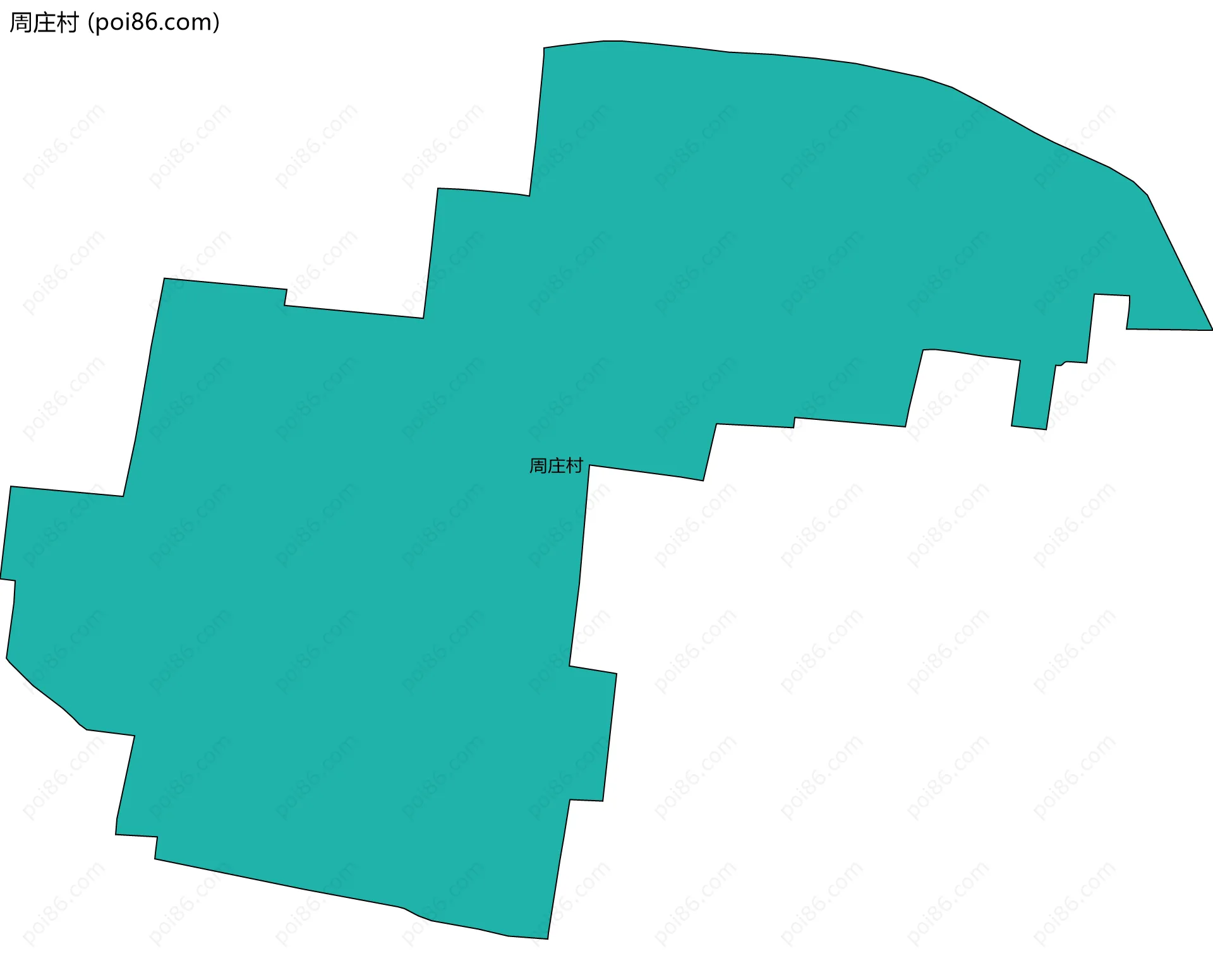 周庄村边界地图